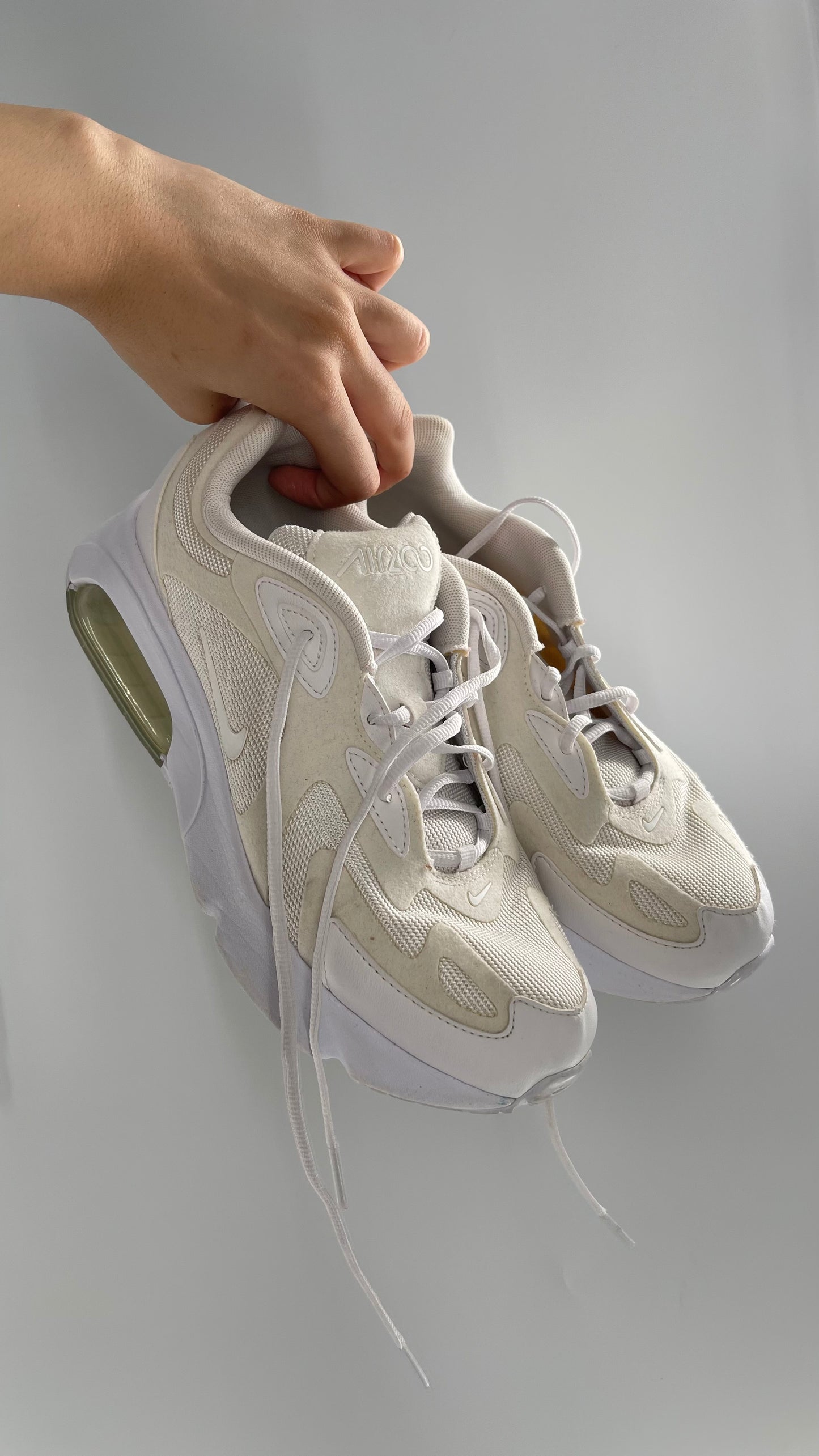 Worn Nike Air 200 Gs Triple White