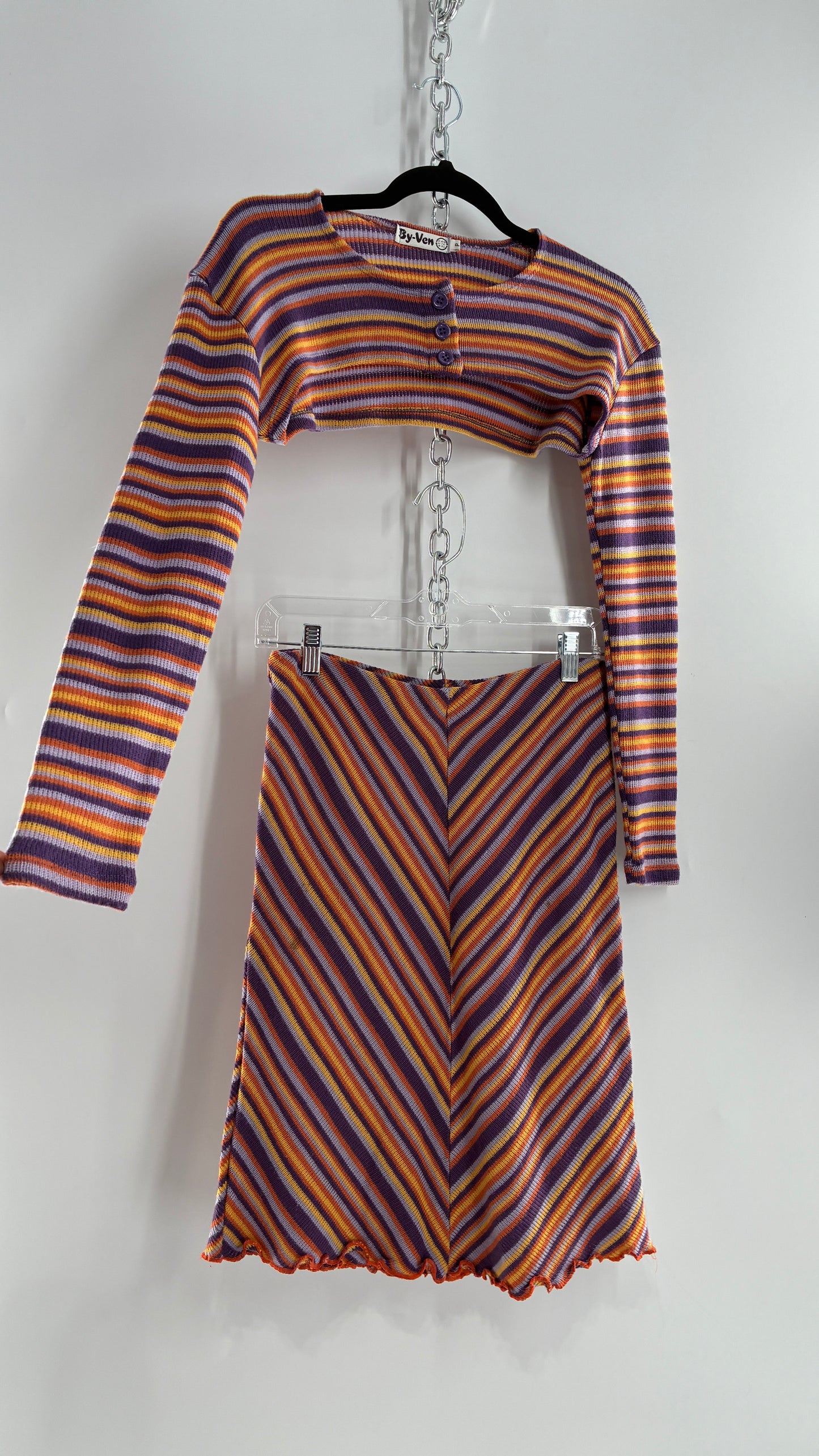 Vintage By-Ven Knit Skirt and Shrug Set (Small)