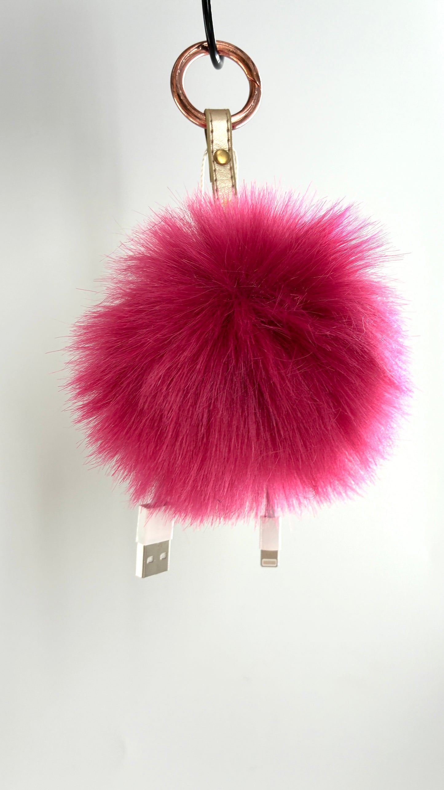 Free People Pom Pom Keychain Ring
