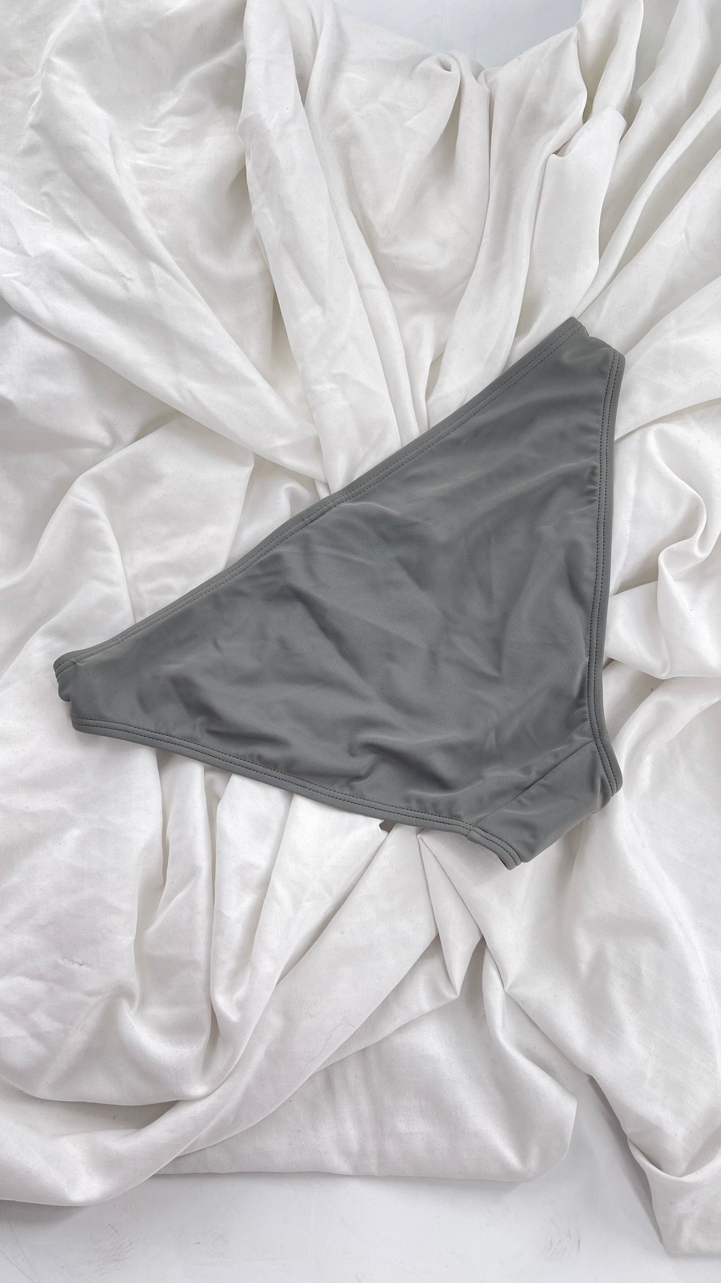 AERIE Gray Swim Bottoms with Metal Sequin Details (Small)