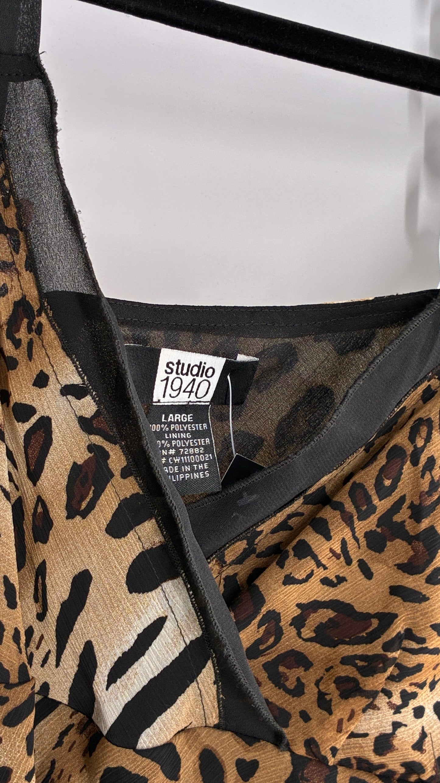 Vintage 1990s Studio 1940 Animal Print Camisole (Large)