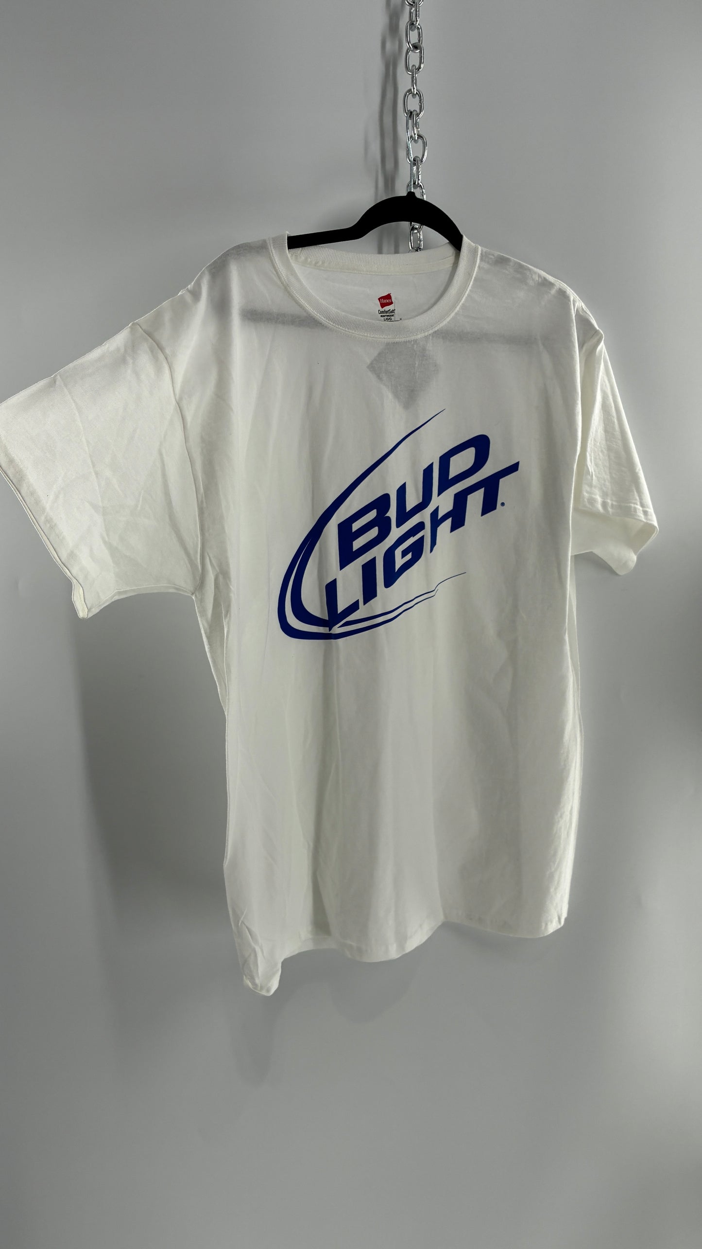 Vintage Bud Light Logo T Shirt (Large)