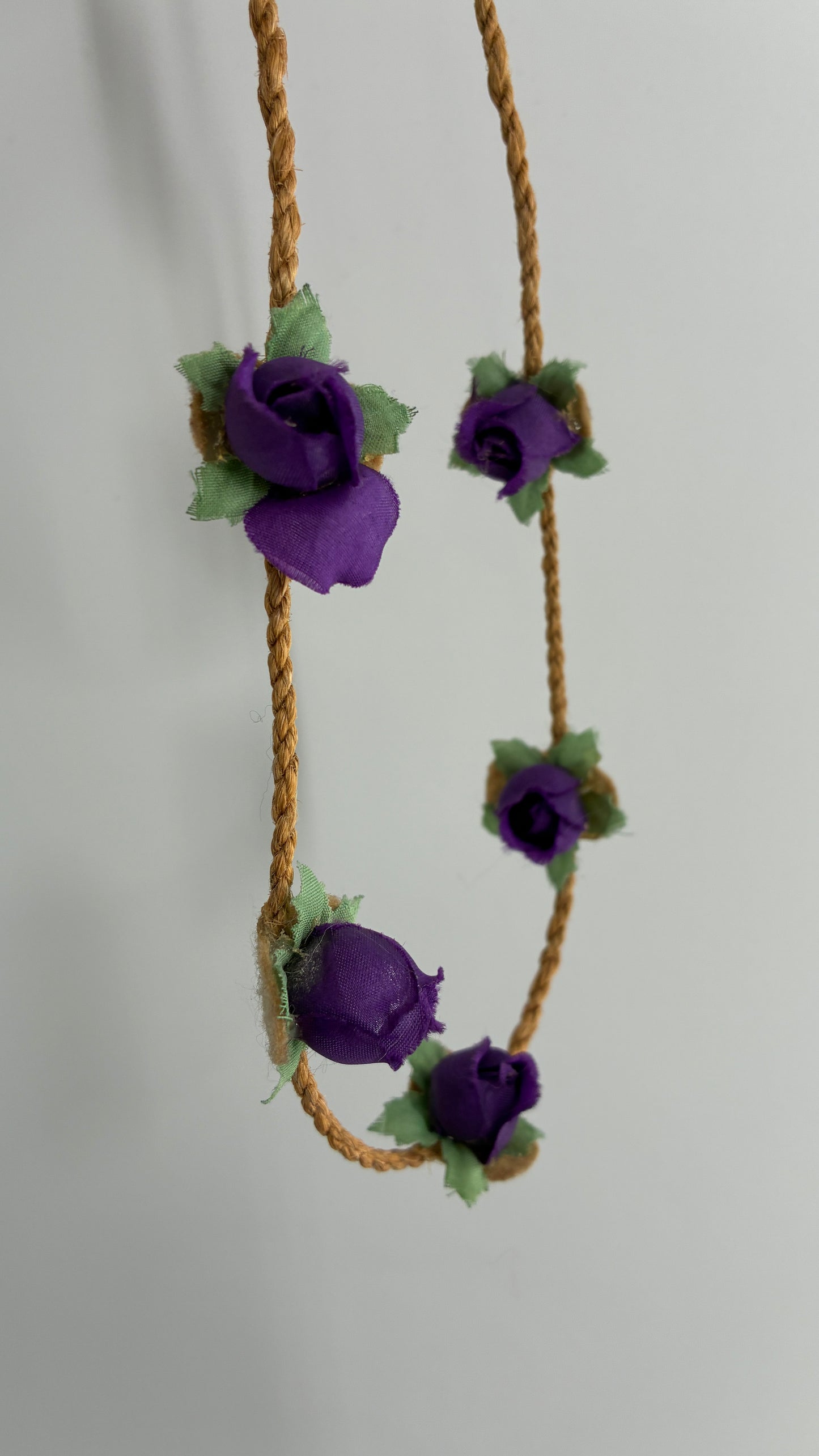 NWT Purple Rose Braided Headband