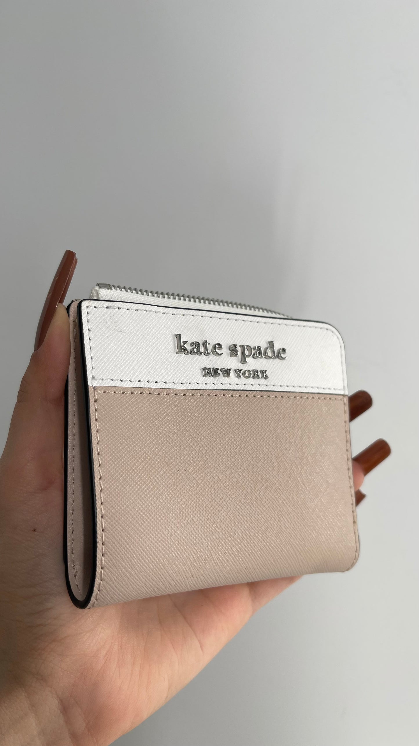 Kate Spade Tan and White Wallet with Tags Attached