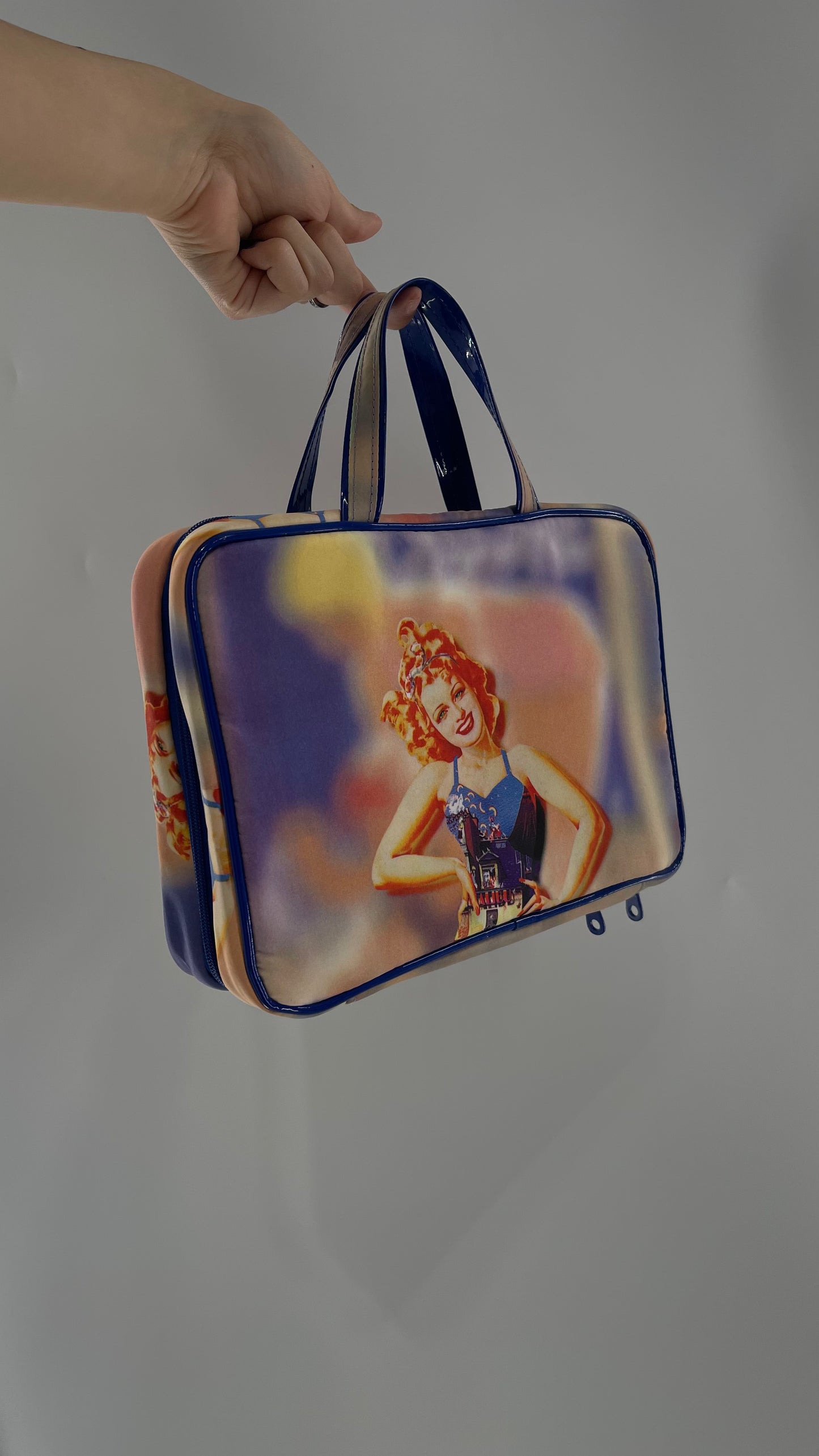 Vintage Carry On PinUp Organizer Purse/ Cosmetic Bag