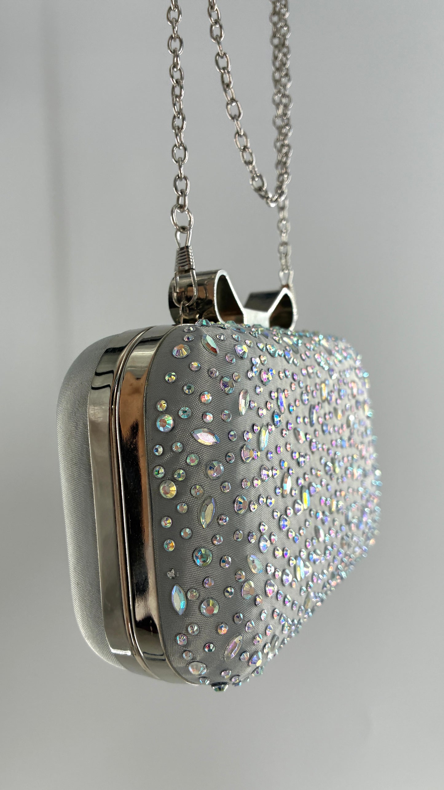 Vintage Lulu Townsend Silver Purse with Iridescent Gems