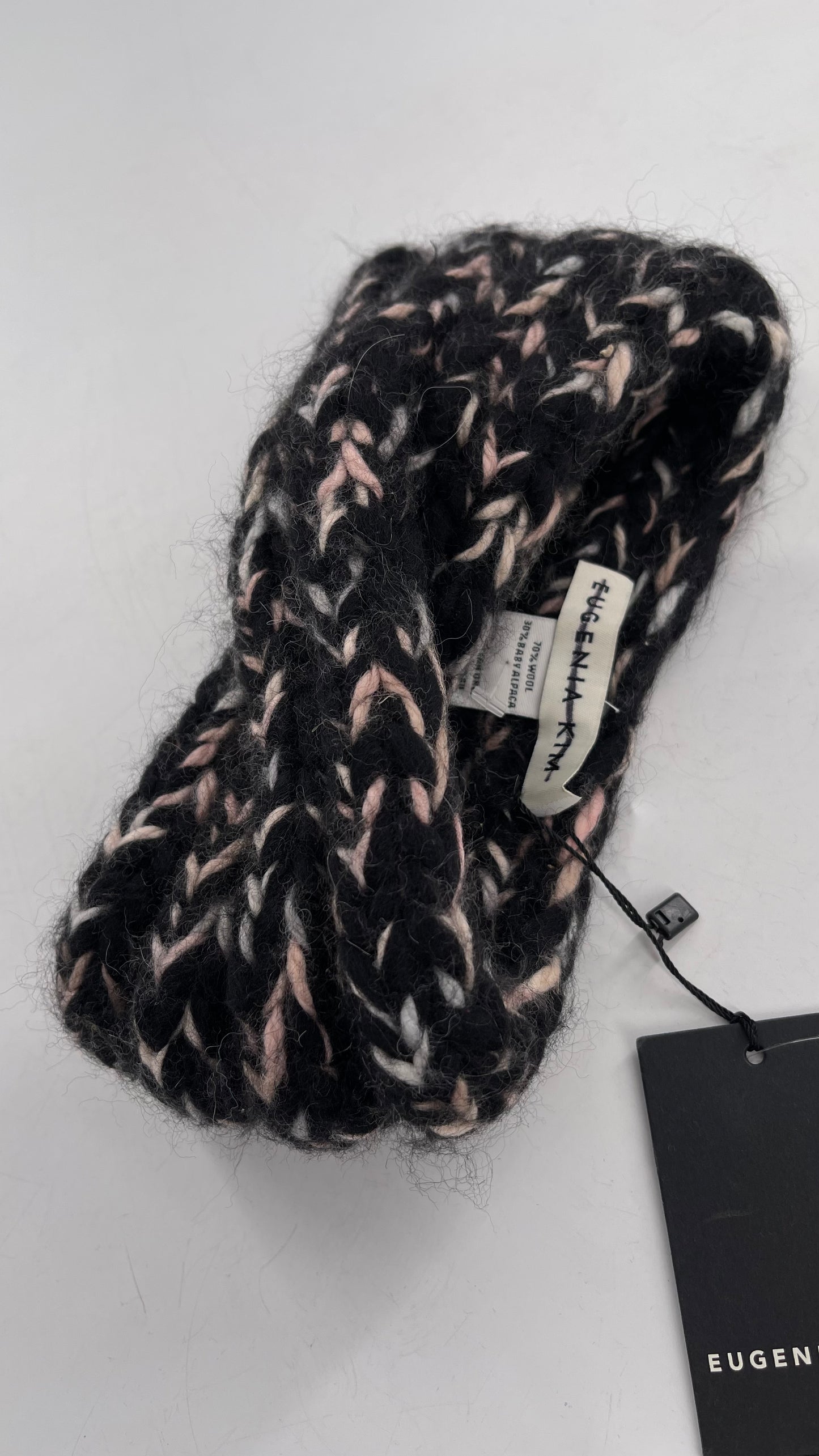 Eugenia Kim Black Pink White Thick Knit Headband