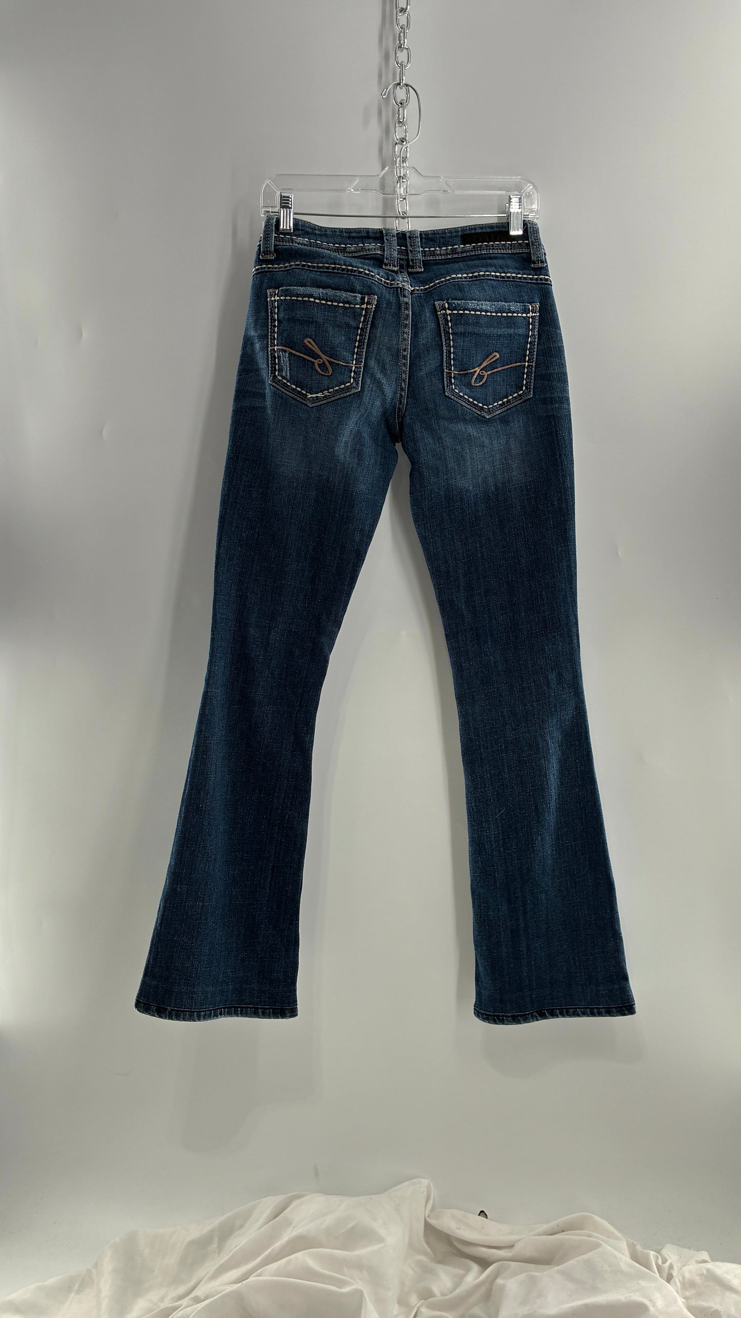 Vintage BEBE Low Rise Bootcut Jeans with Contrast Stitch (27)