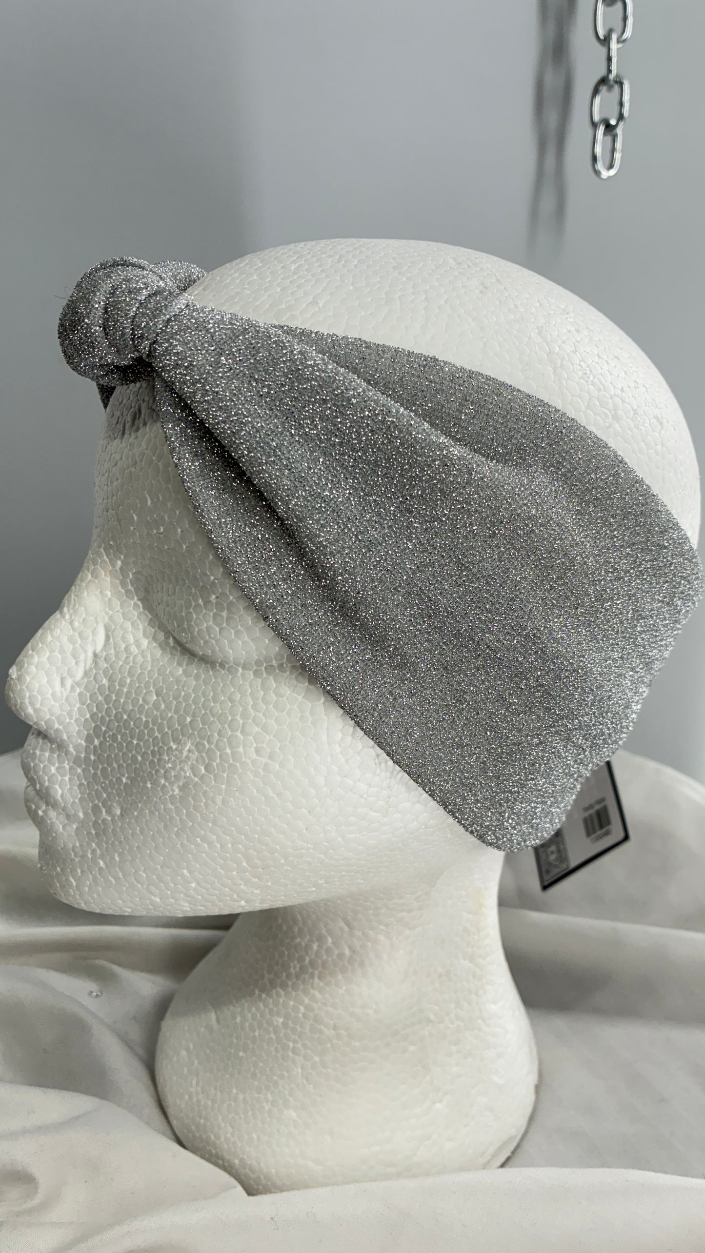 Silver Metallic Stretch Headband