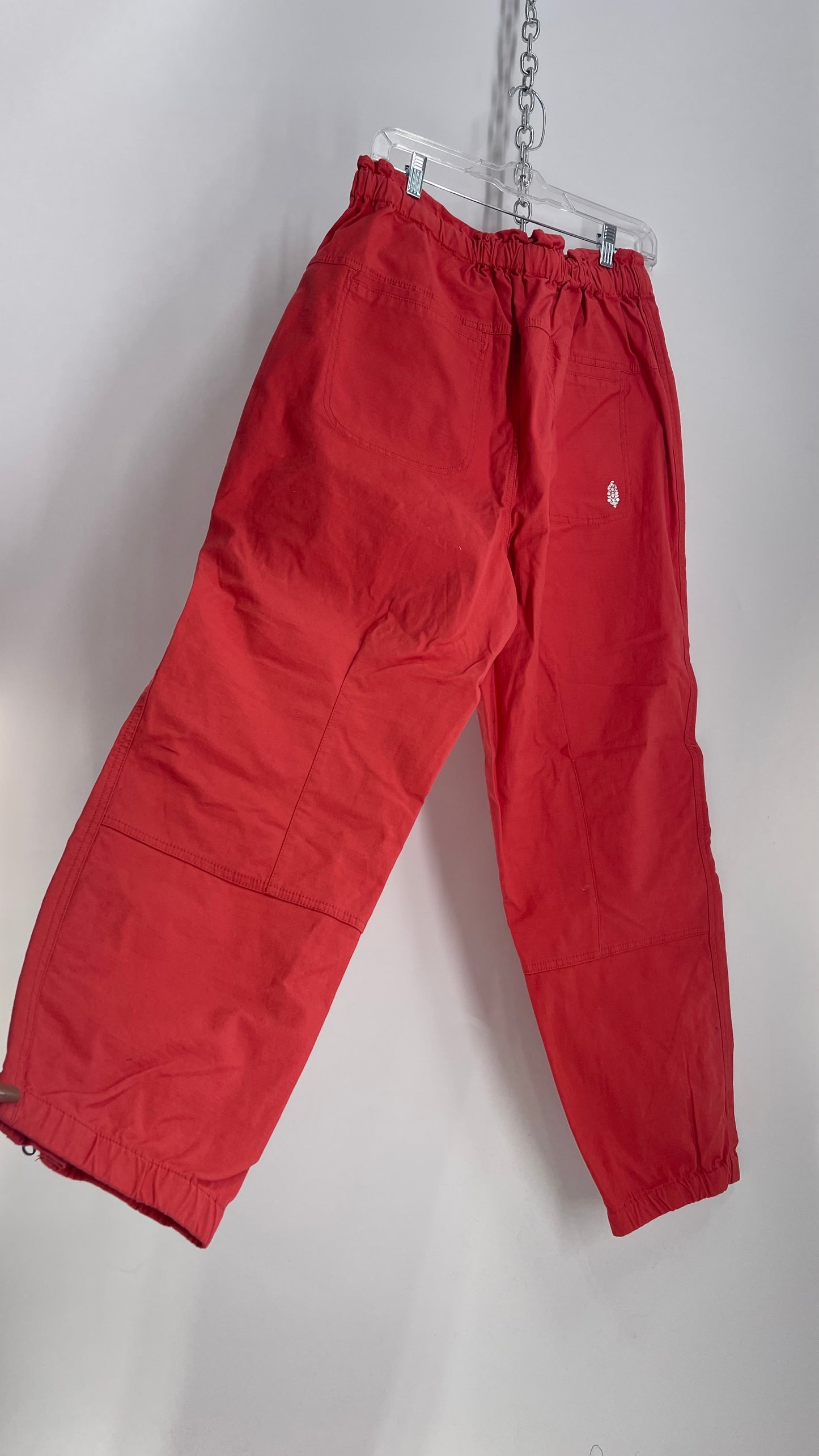 Free People Movement Salmon Zipper Pocketed Canvas Cargos (Large)