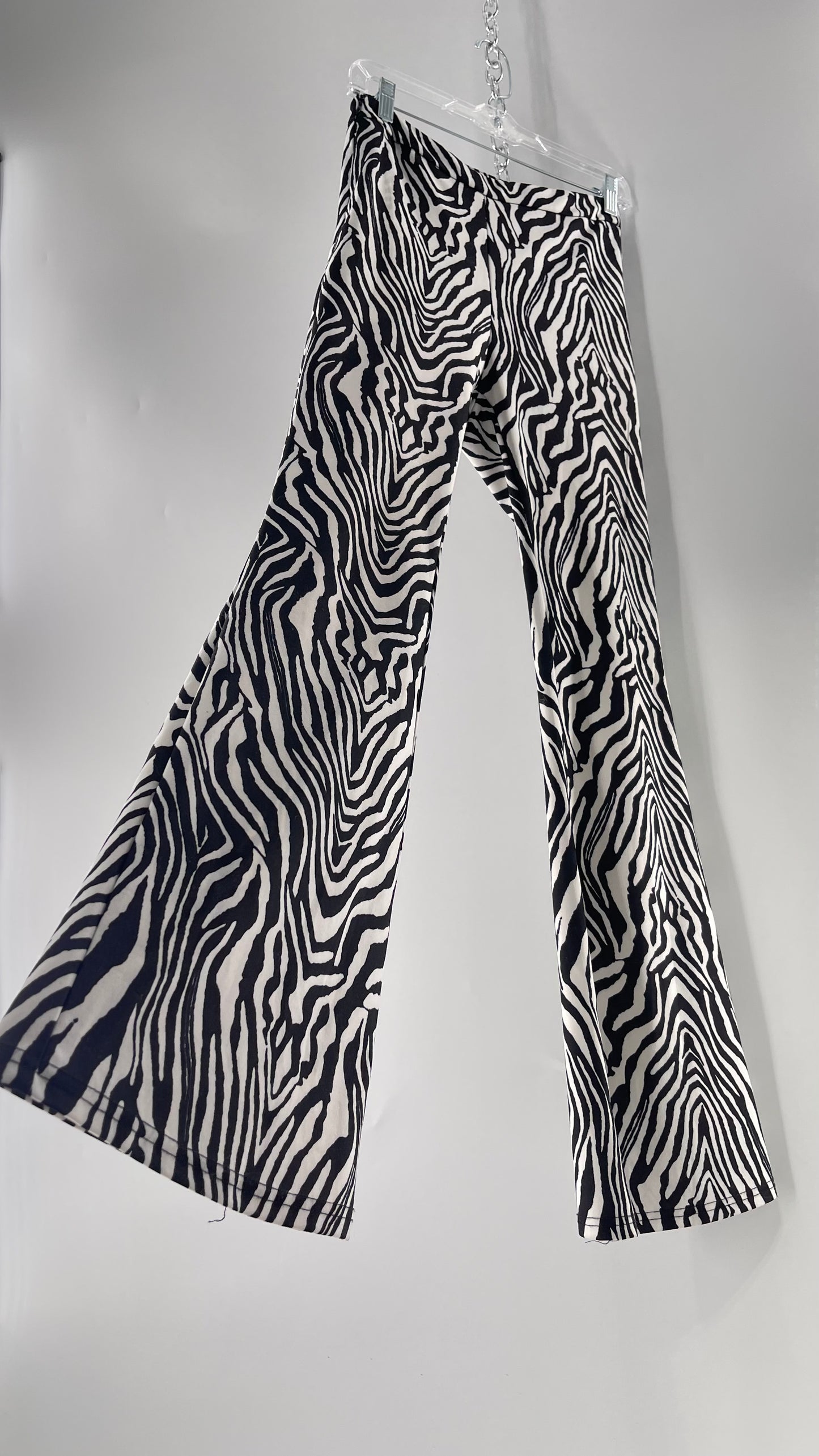 Zebra Printed Flares/Bell Bottoms (C)(Small)