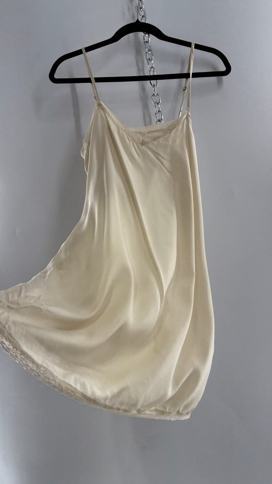 Beige Slip Dress with Lace Trim (2)