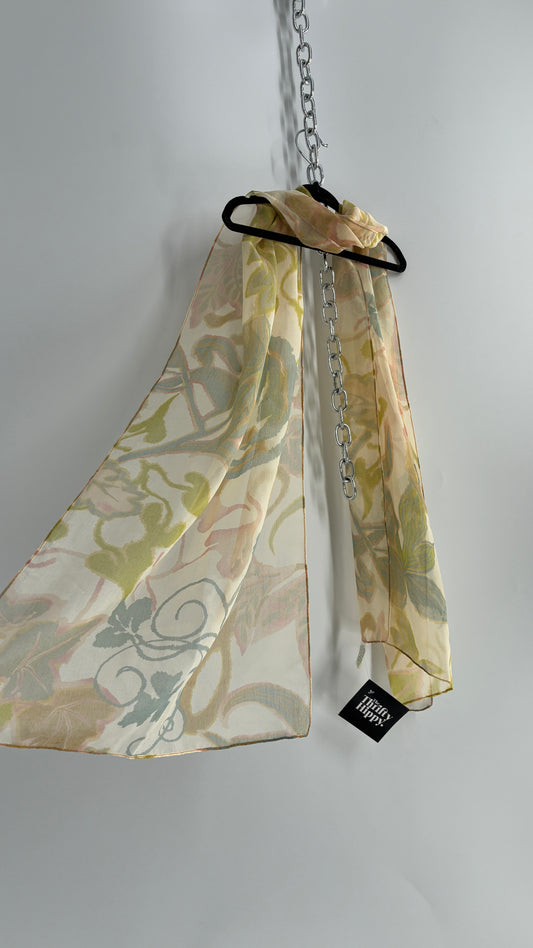 Vintage Laura Ashley Silky Neutral Scarf