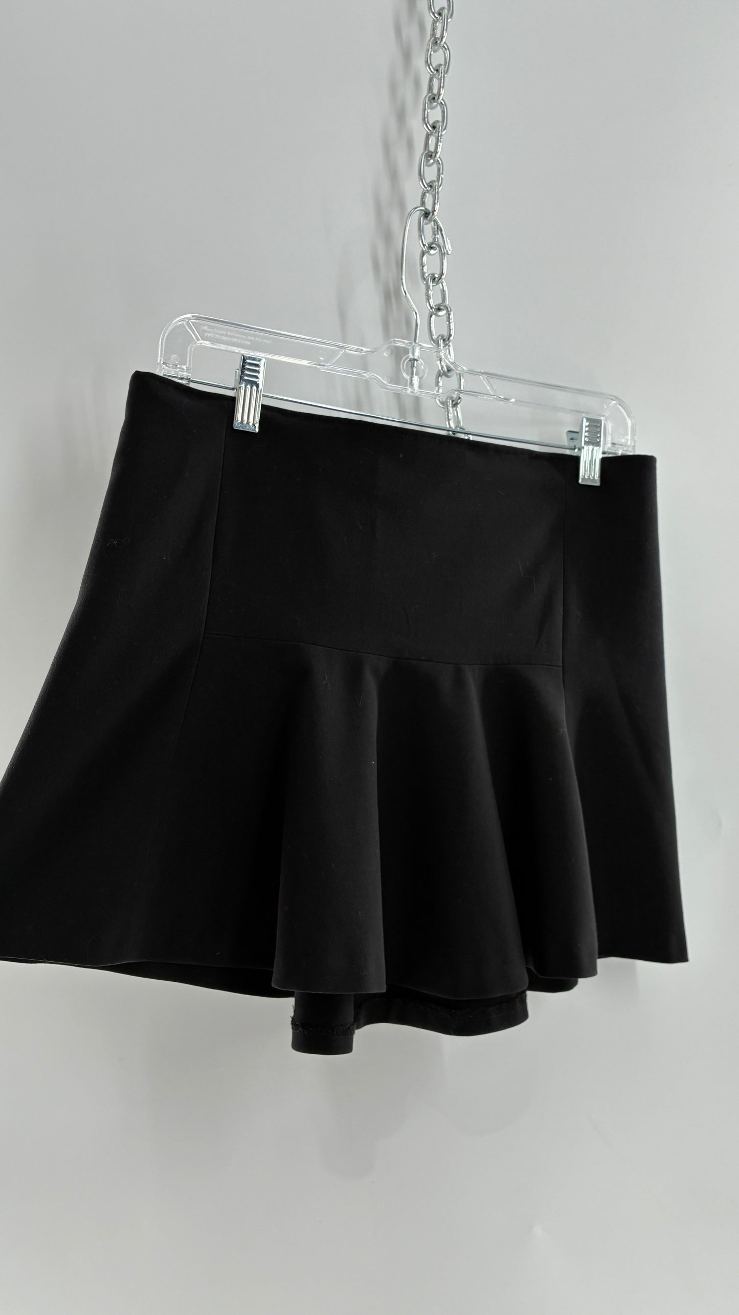 Vintage MARKS & SPENCER Suit Set with Black Linen Blend Blazer and Upcycled Mini Skirt with Corset Backing (14/M)
