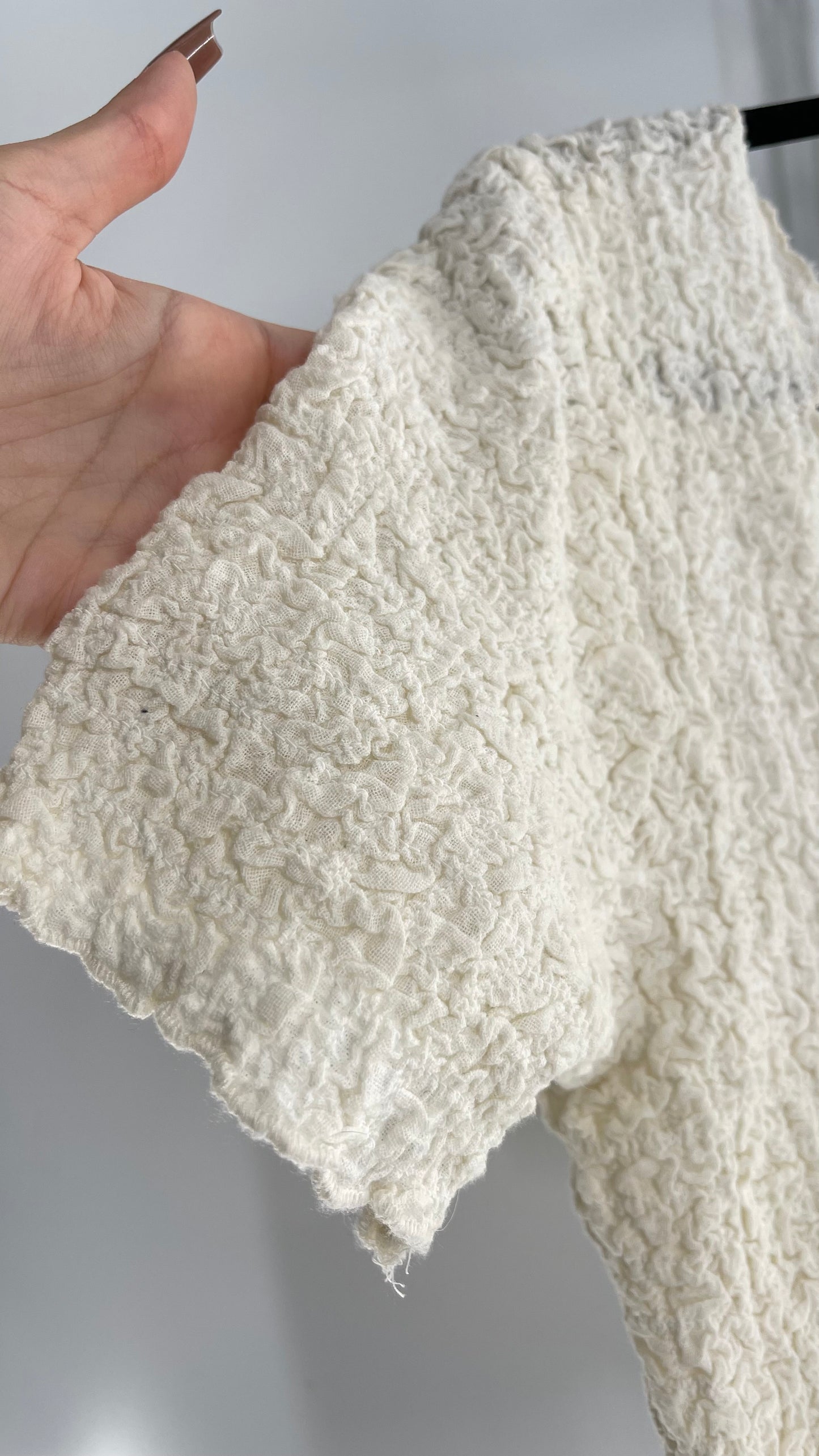 Free People Textured Off White Crop(Large)