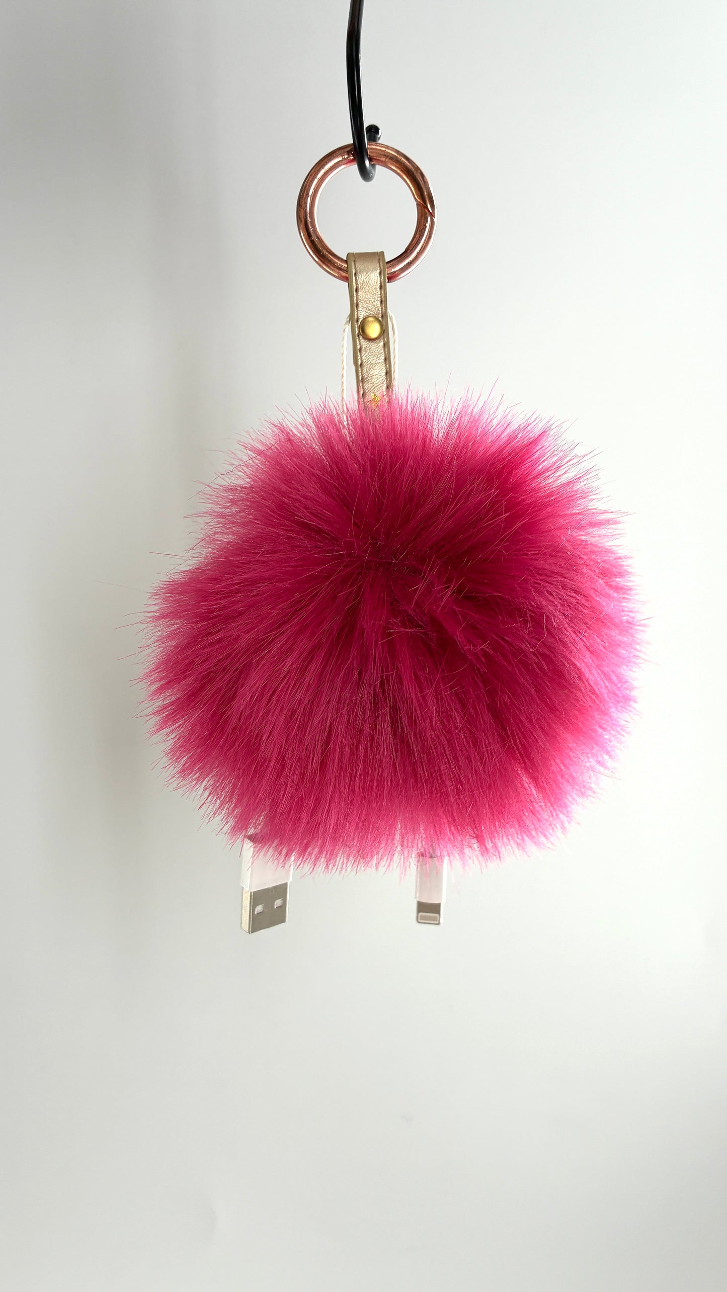 Free People Pom Pom Keychain Ring