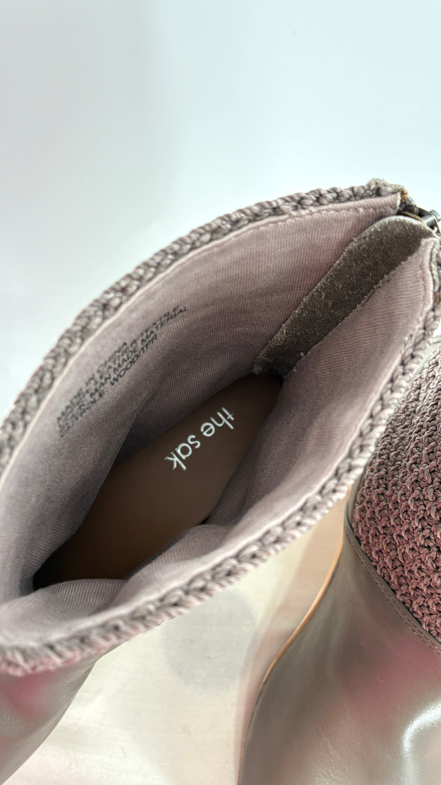 THE SAK Crochet and Leather Wooden Clog Boots (7)