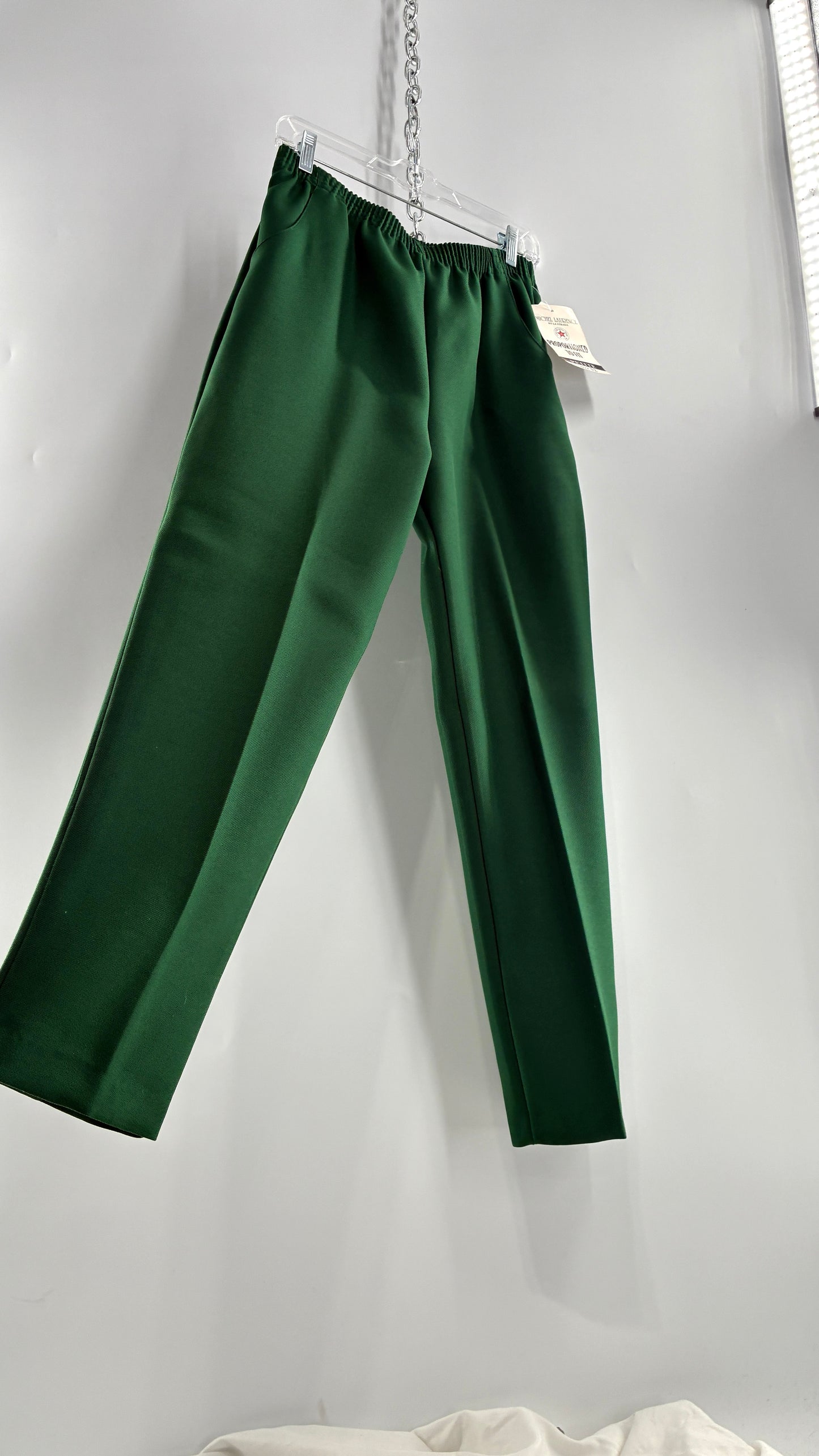 Deadstock Vintage Michel Laurence Green Pleated Trouser Pant (12)