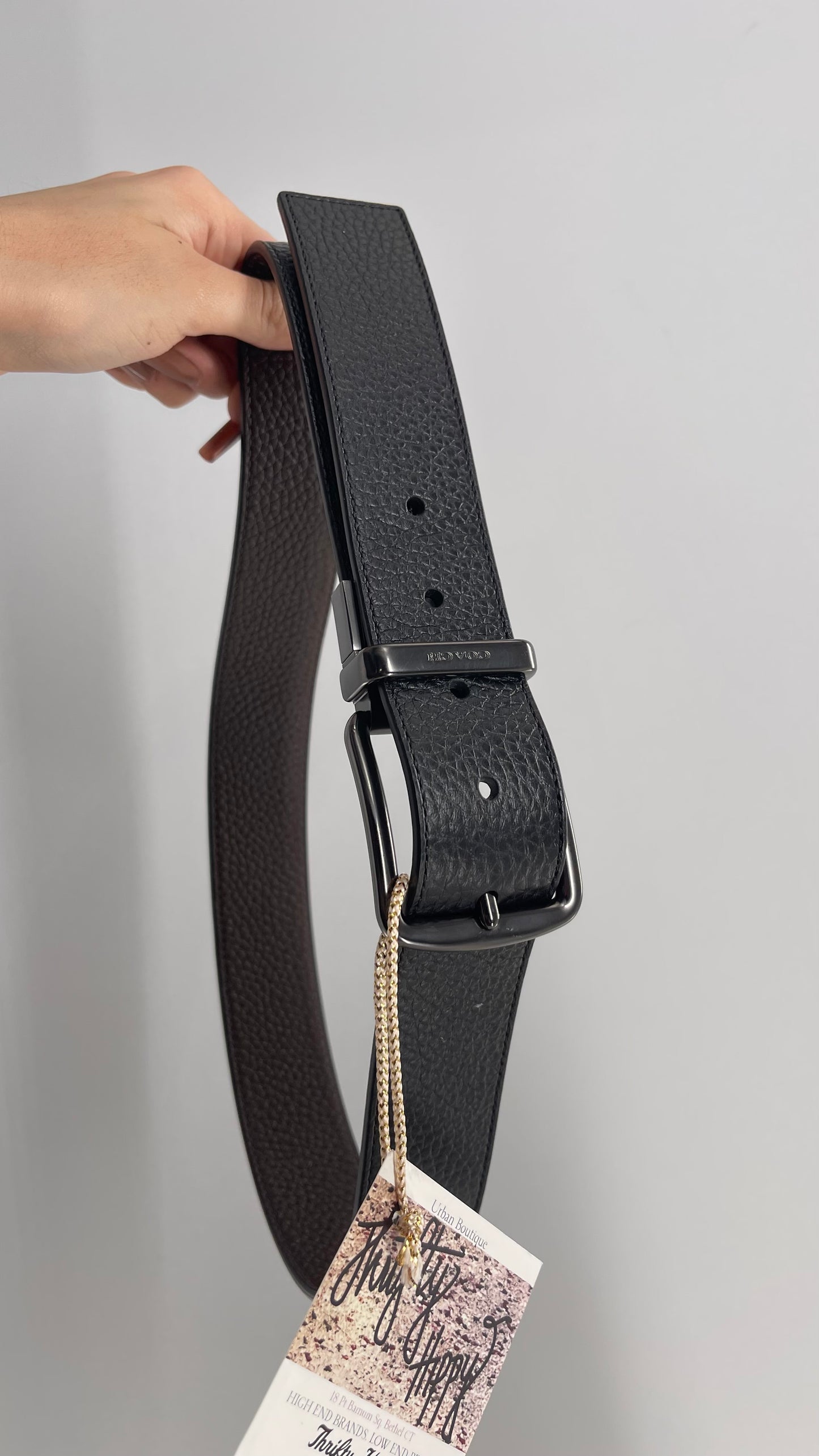 Coach Brown/Black Reversible Leather Belt (Small)