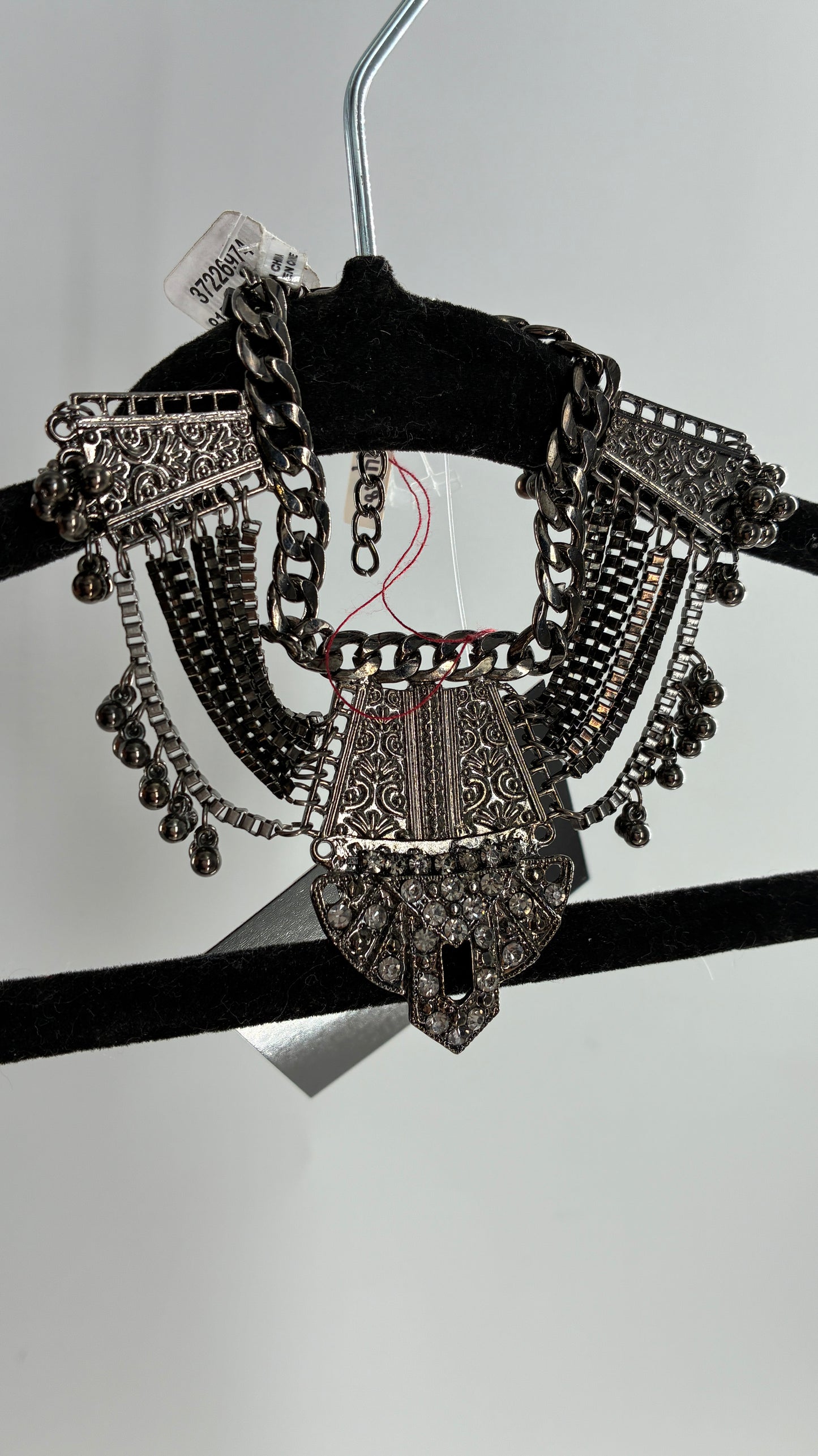 Free People Gun Powder Metal Elaborate Chain Bracelet/Anklet