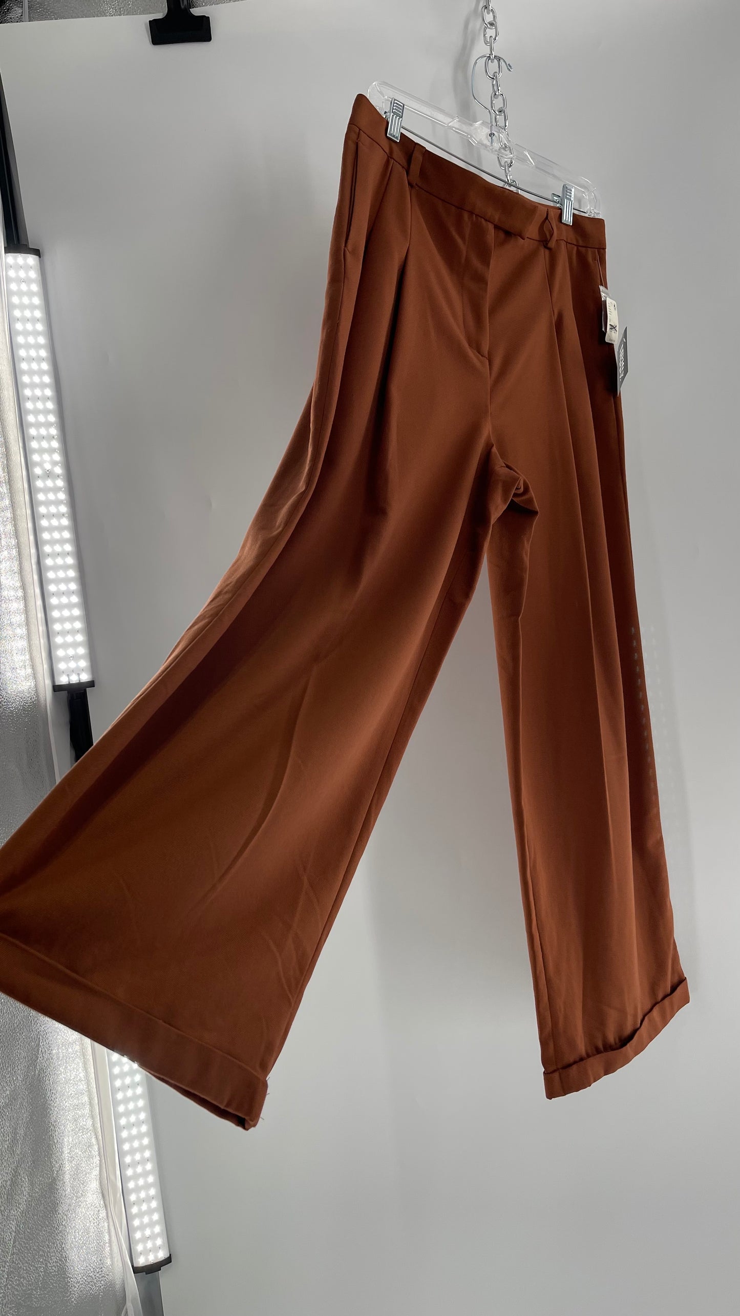 Free People Burnt Orange Wide Leg Trouser (8)