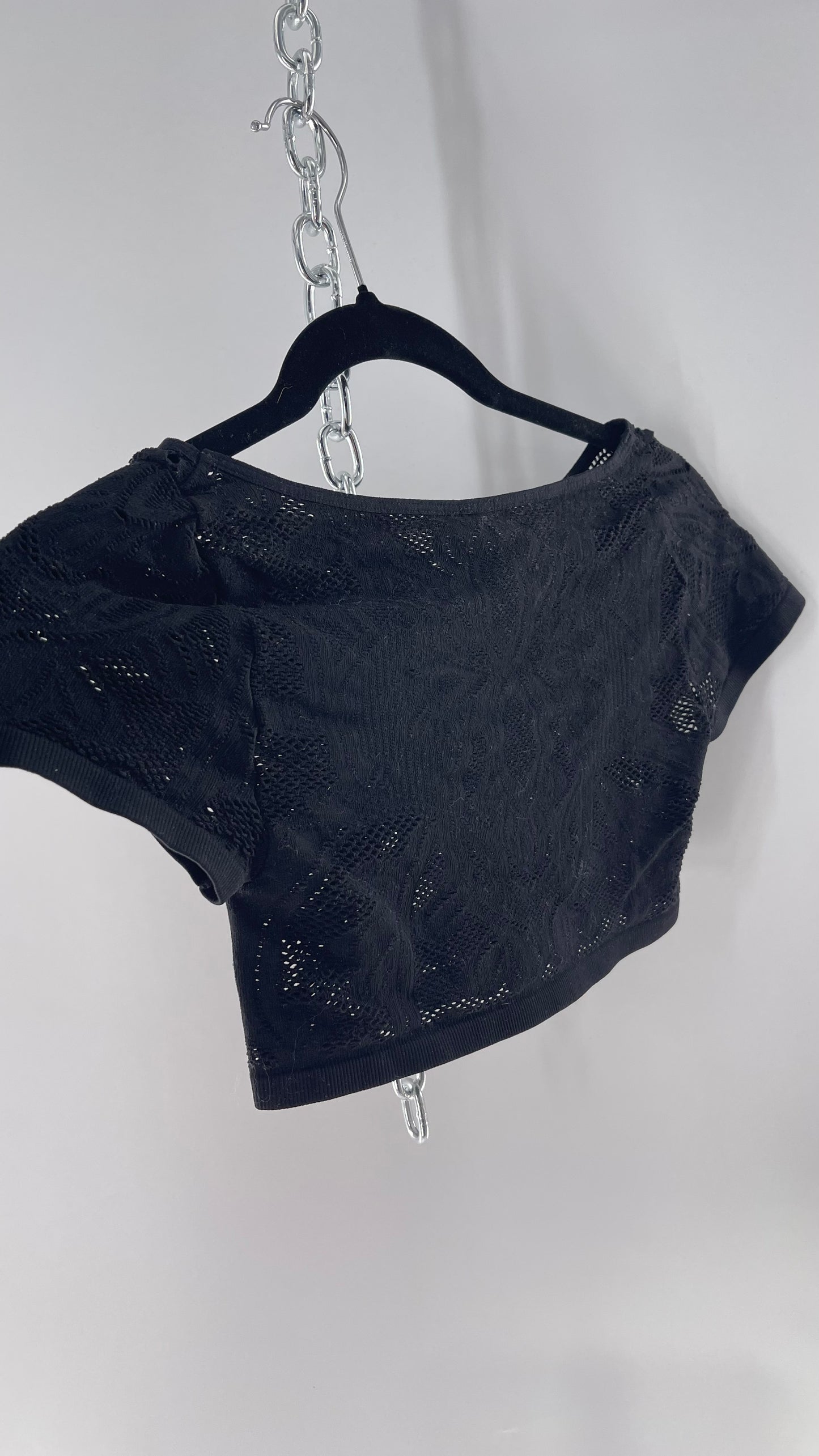 Intimately Free People Spandex Lace Cropped Short Sleeve (XS/S)
