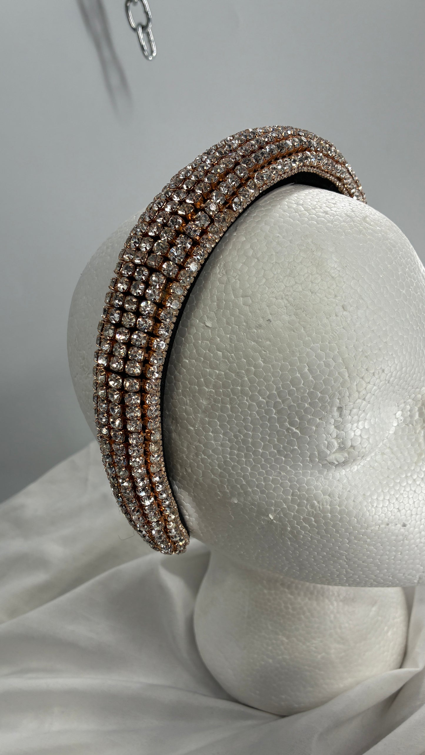 Rhinestone Encrusted Gold Headband
