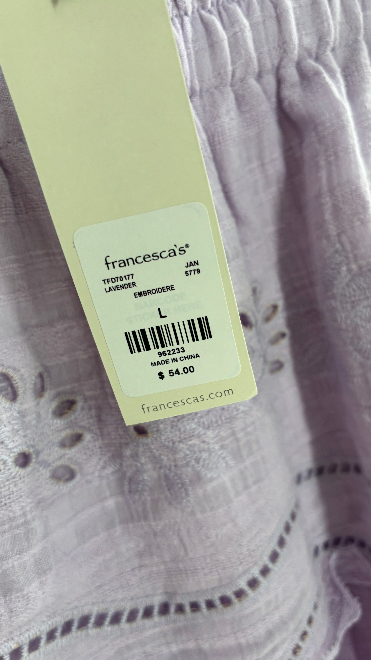 Francesca’s Lavender Lilac Tiered Ruffle Mini Skirt with Tags Attached (Large)