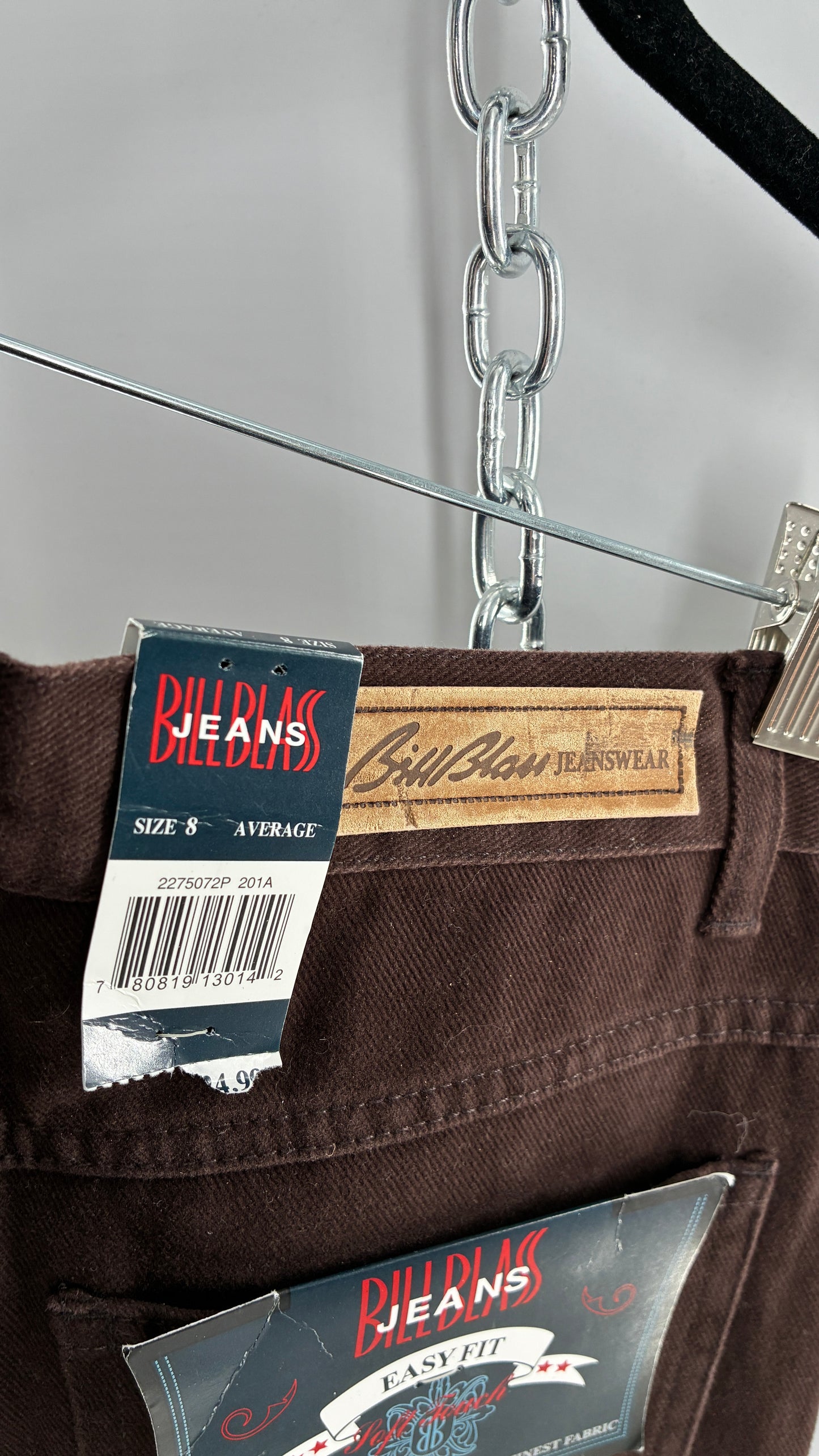 Deadstock Vintage BILL BLASS Brown High Waisted Mom Jeans