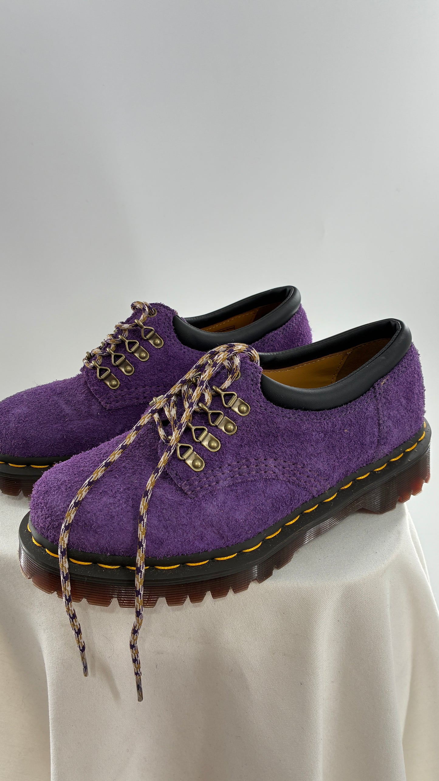 Vintage Dr. Martens 8053 Ben Purple Suede Leather Oxford Sneakers (6)
