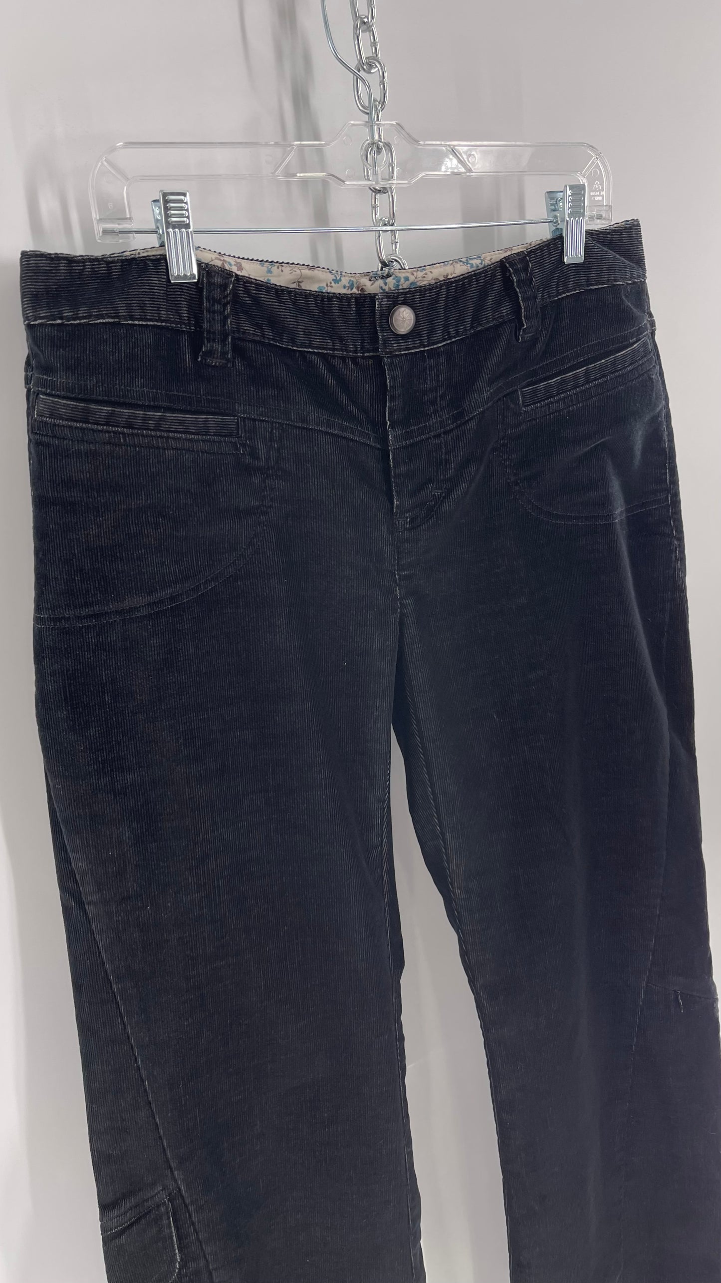 Athleta Black Flare Corduroy Pants (Size 14/L)