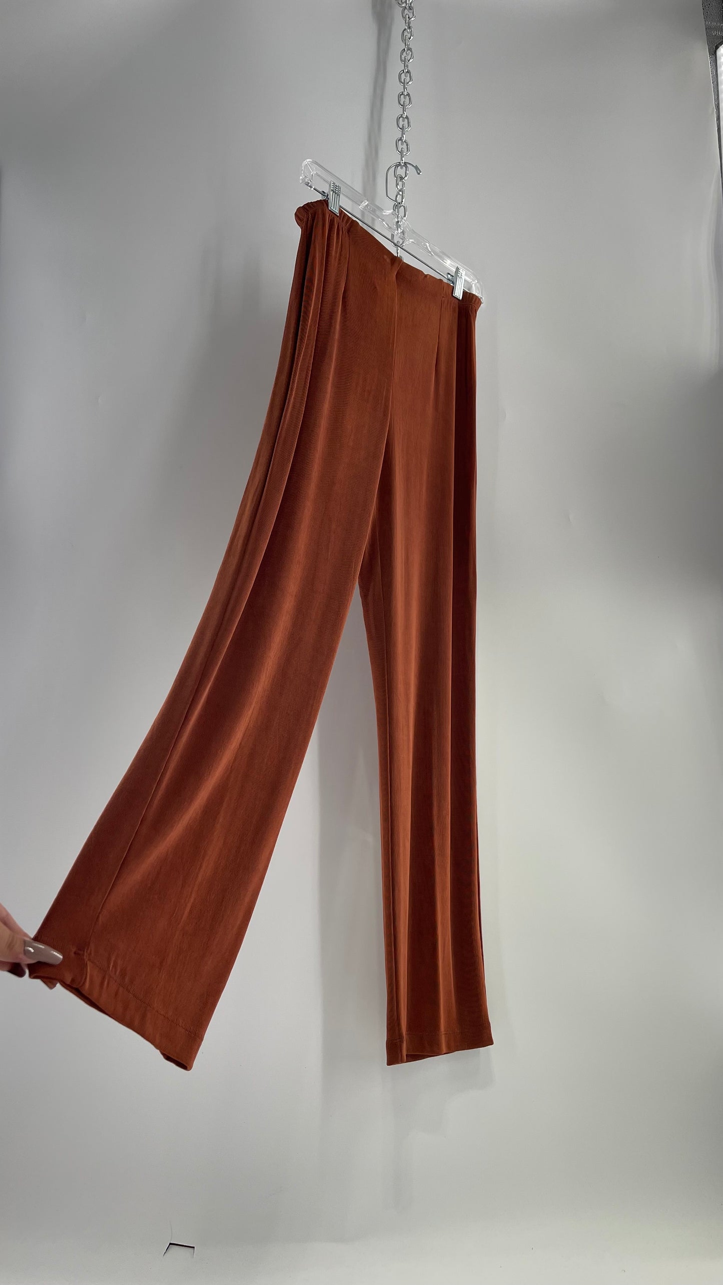 Deadstock Vintage CHICO’s Burnt Orange Terracotta Lounge Pants with Tags Attached (XL)