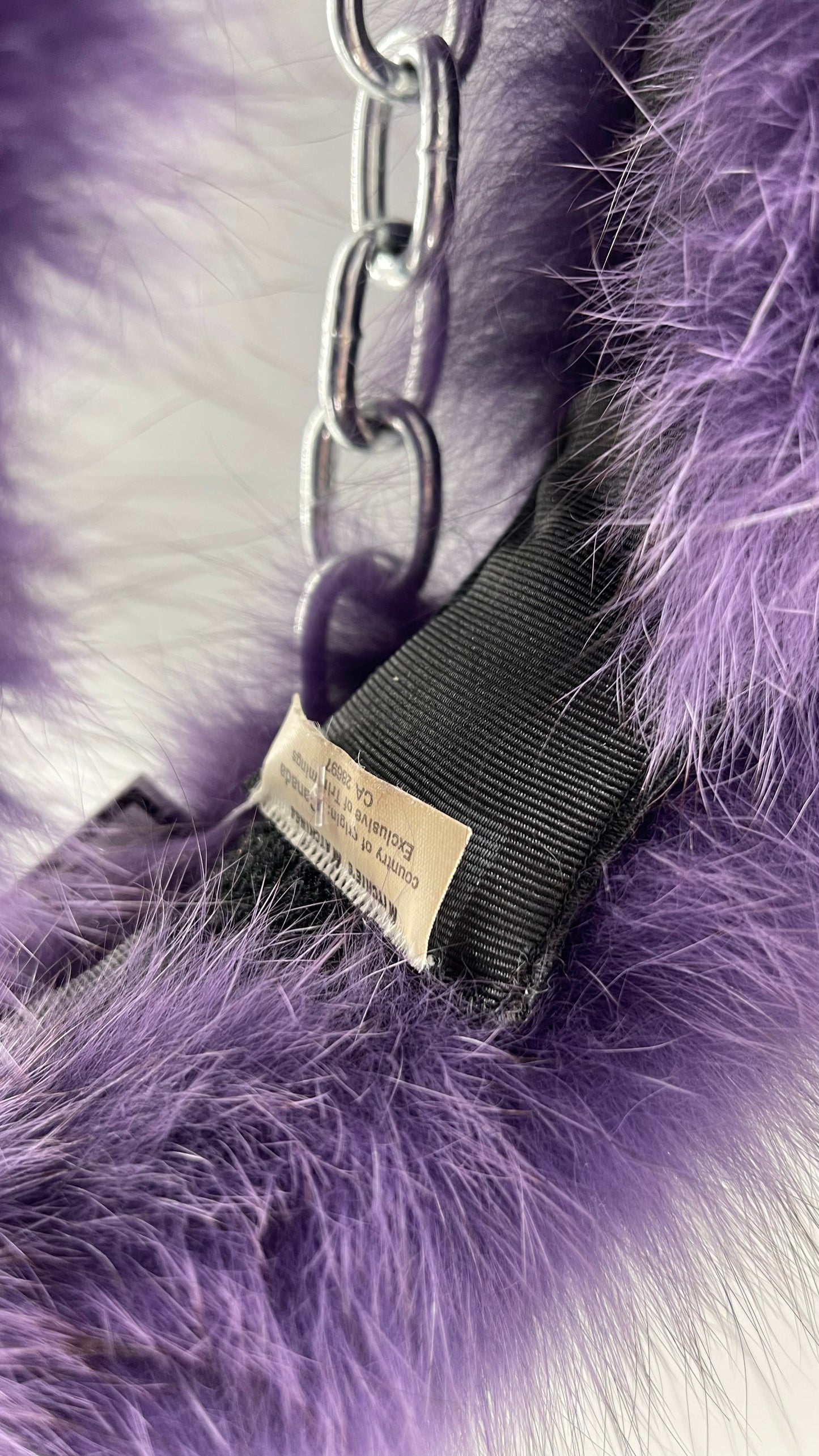 Vintage Purple Rabbit Fur Headband