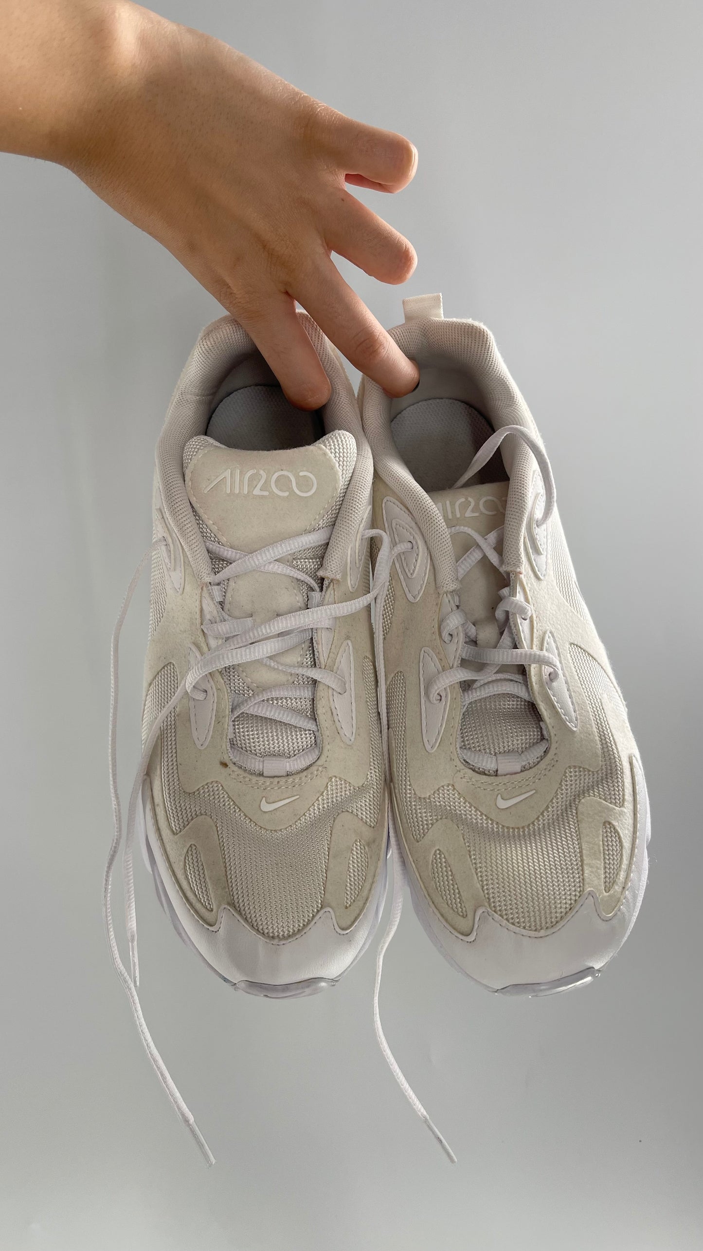 Worn Nike Air 200 Gs Triple White