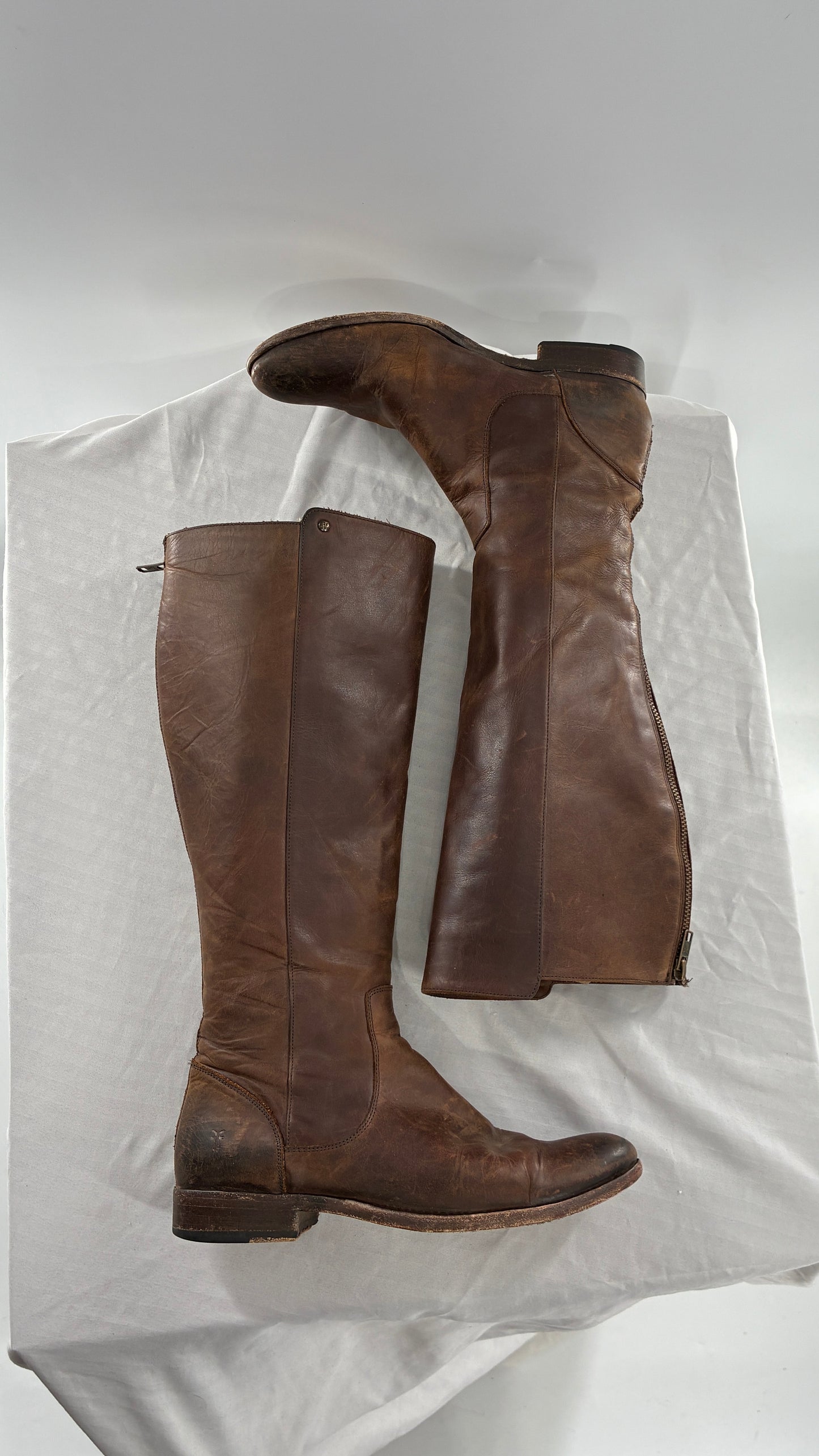 Vintage Distressed FRYE Riding Boots Made in Mexico (8)