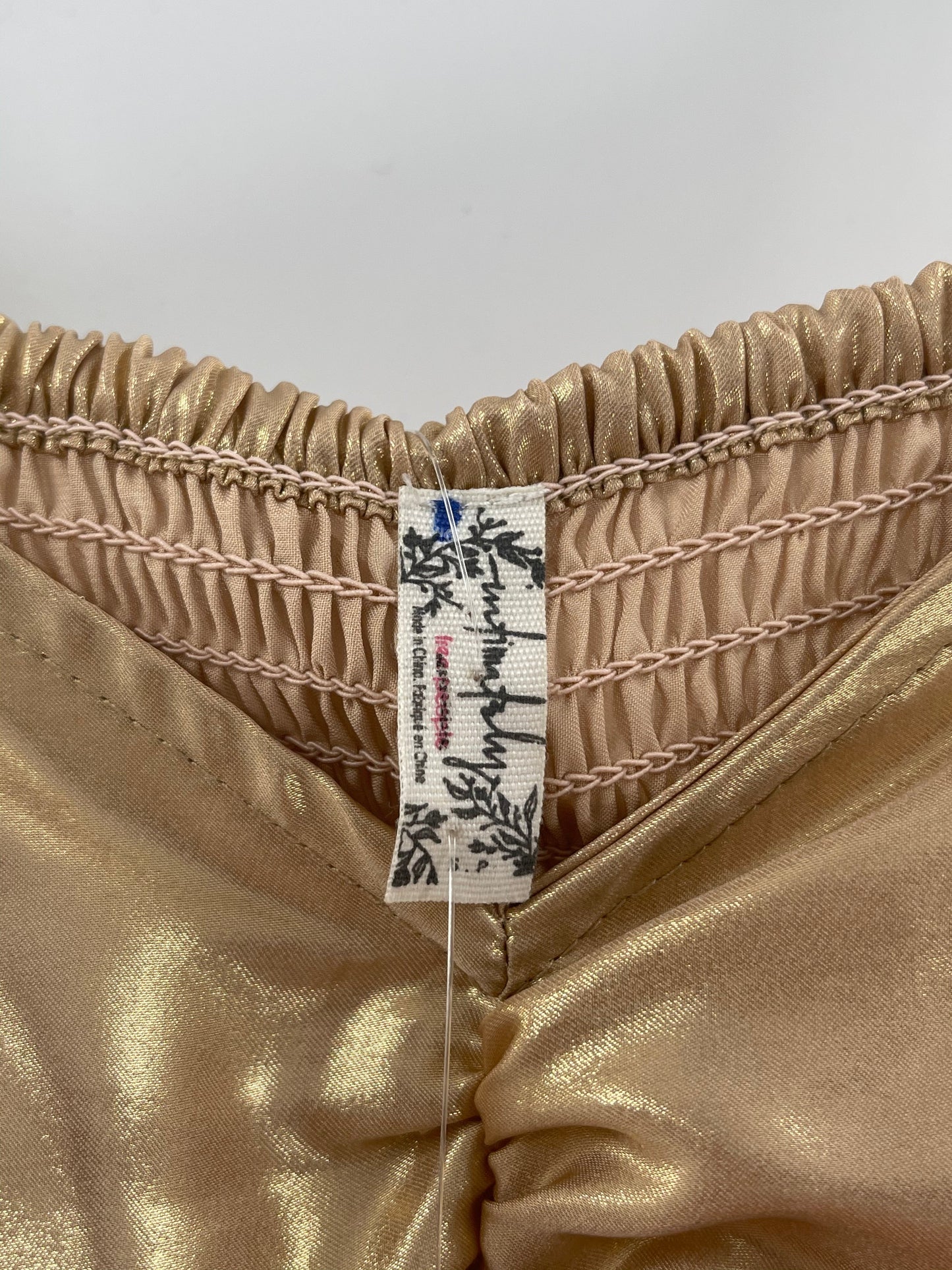 Free People Gold Molten Metal Dress (Small)