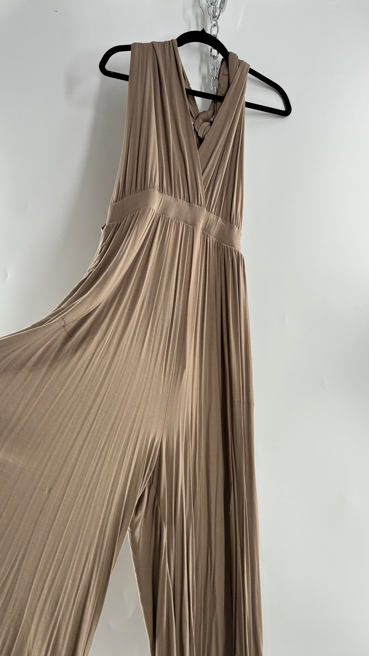 Free People Clay Halter Open Back, Wide Leg Jumpsuit with Tags Attached (XL)