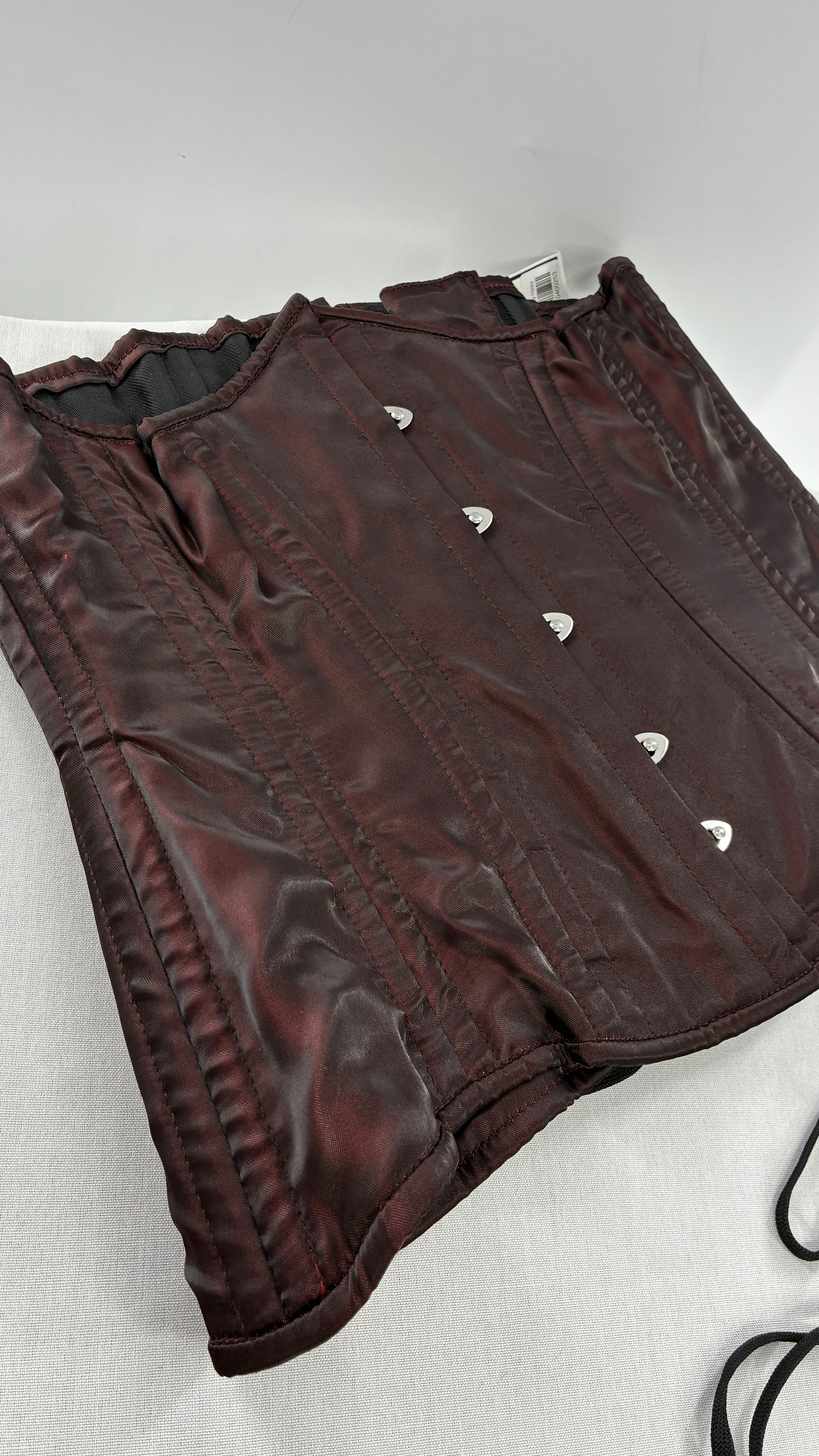 Vintage ORCHARD CORSETS Heavy Duty Burgundy Brown Corset (30”)
