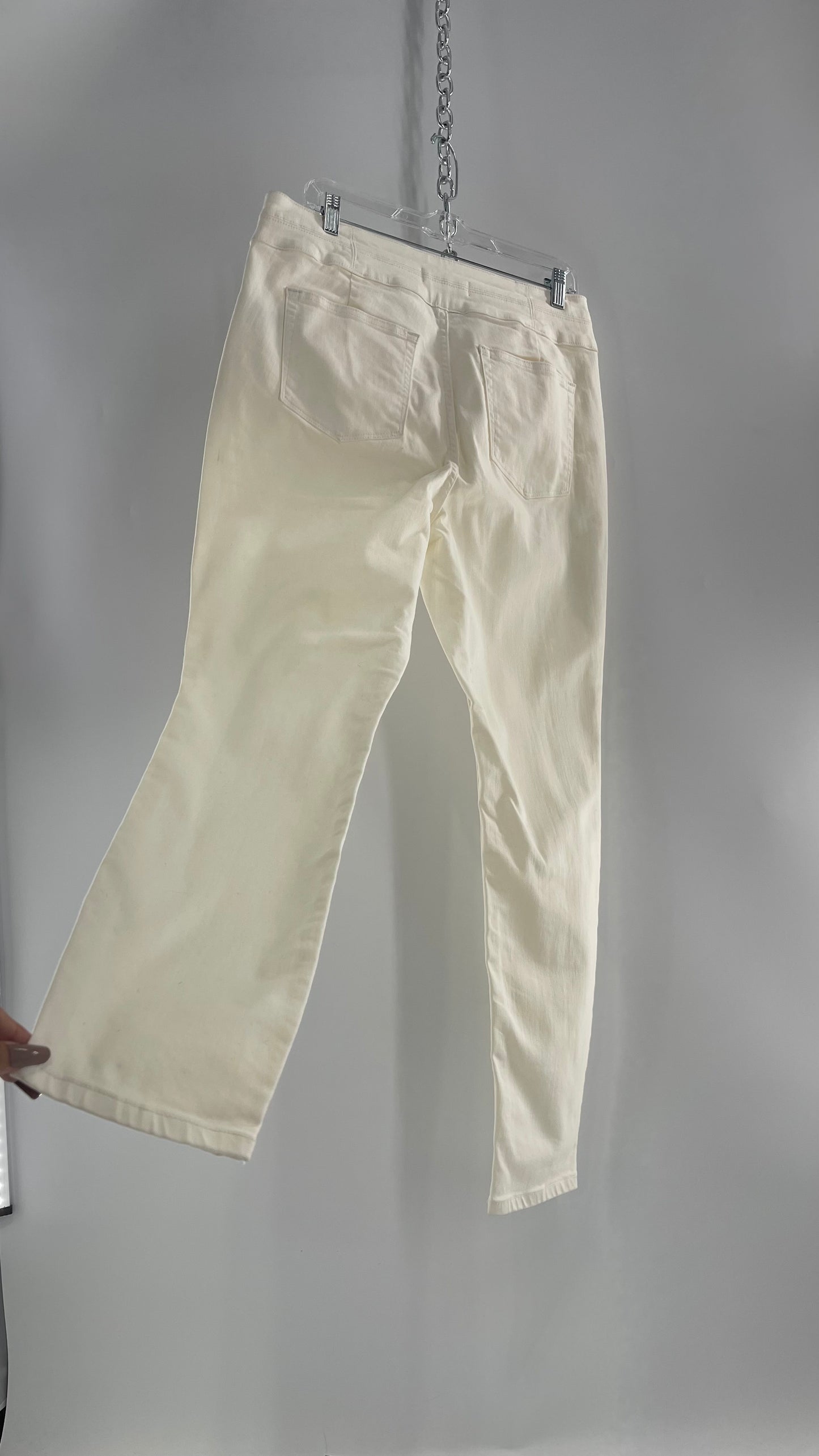 Free People Curvy Jeans With Lace up Detail (Size 32)
