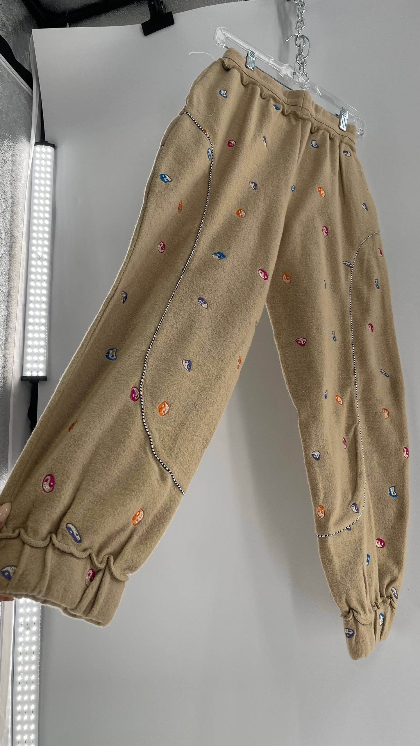 Ying Yang Embroidered Cozy Loungewear Jogger (Extra Small)