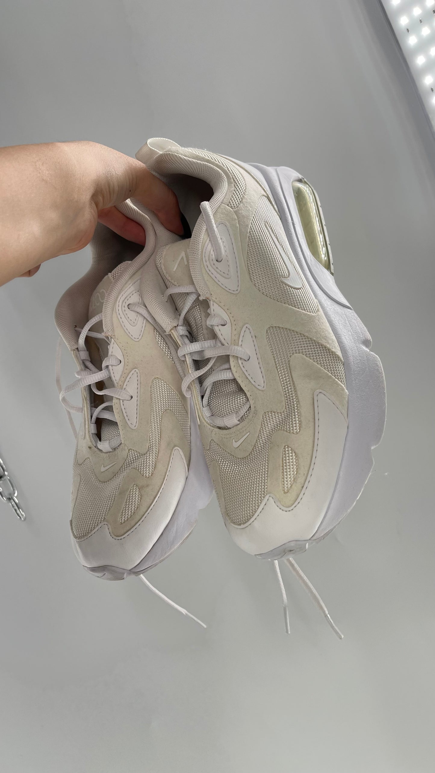 Worn Nike Air 200 Gs Triple White