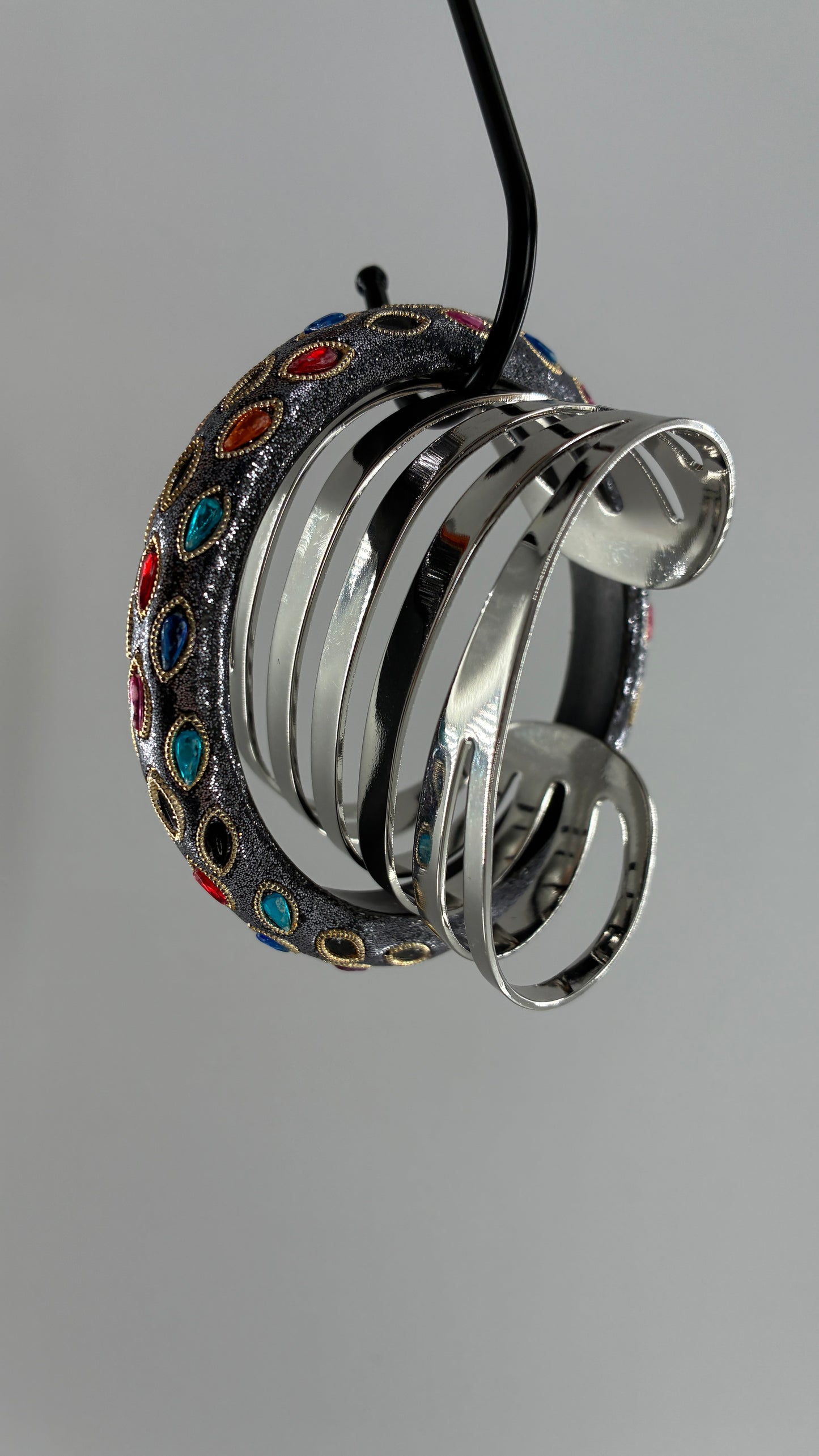 Thierry Mugler Cuff and Embellished Bangle Bracelet Set