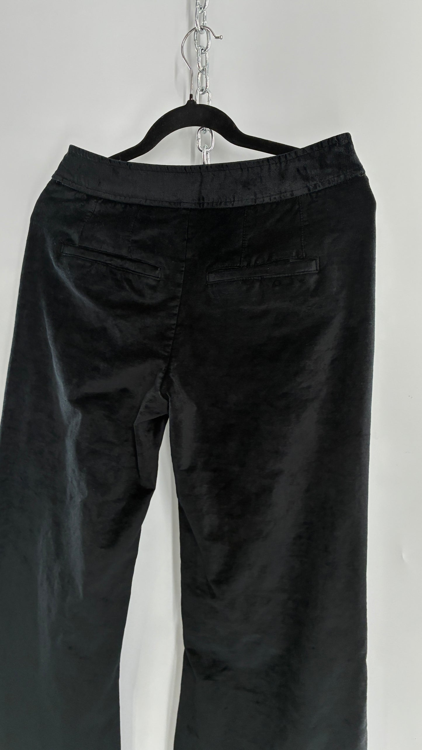 Free people Black Heavy Velour Velvet Walk with You Kick Flare Hot Pants(6)