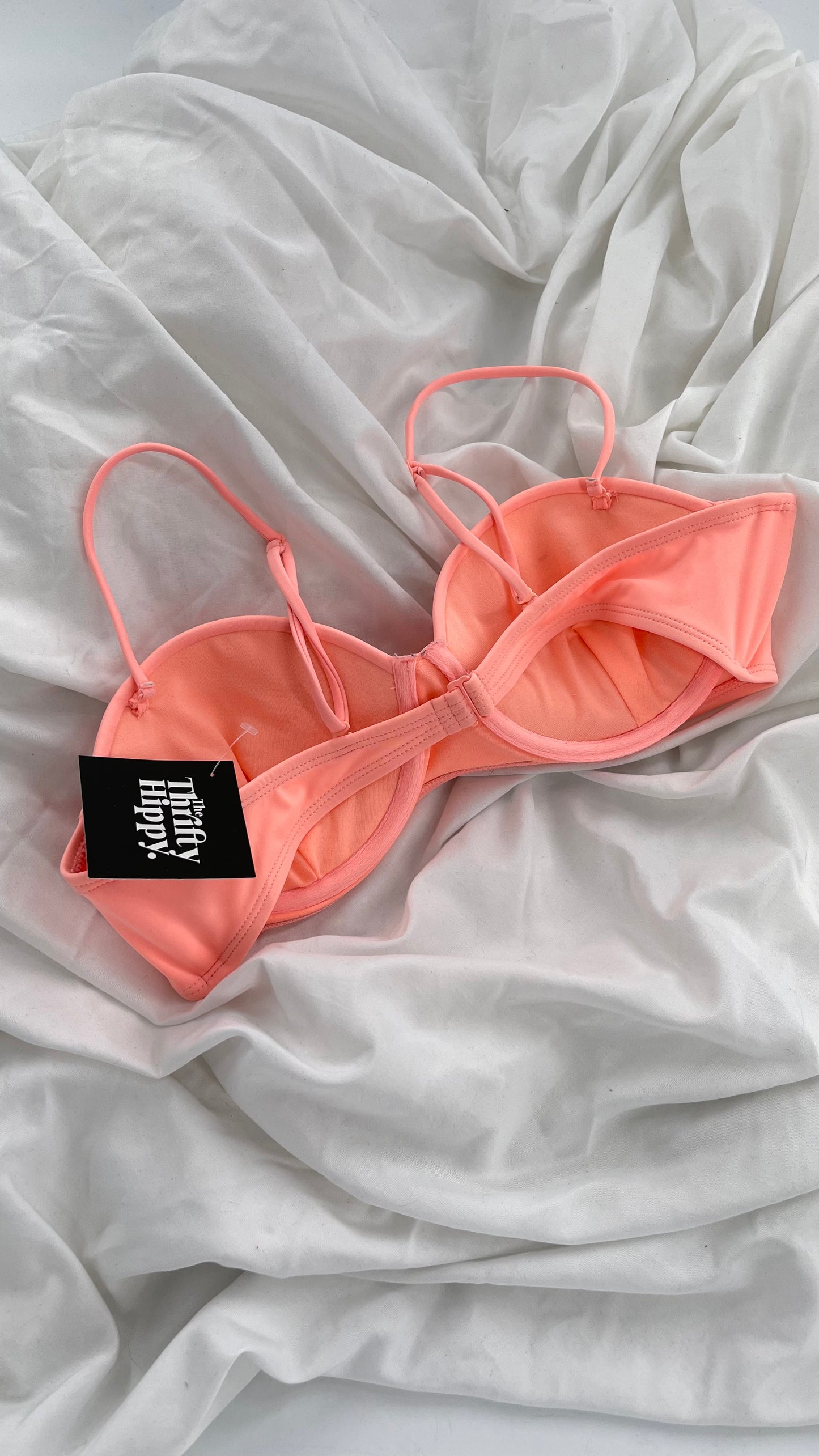 PACSUN LA Hearts Pink Underwire Swim Top (Large)