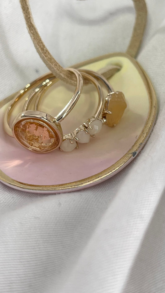 Free People Shell Trio Ring Set with Tags Attached