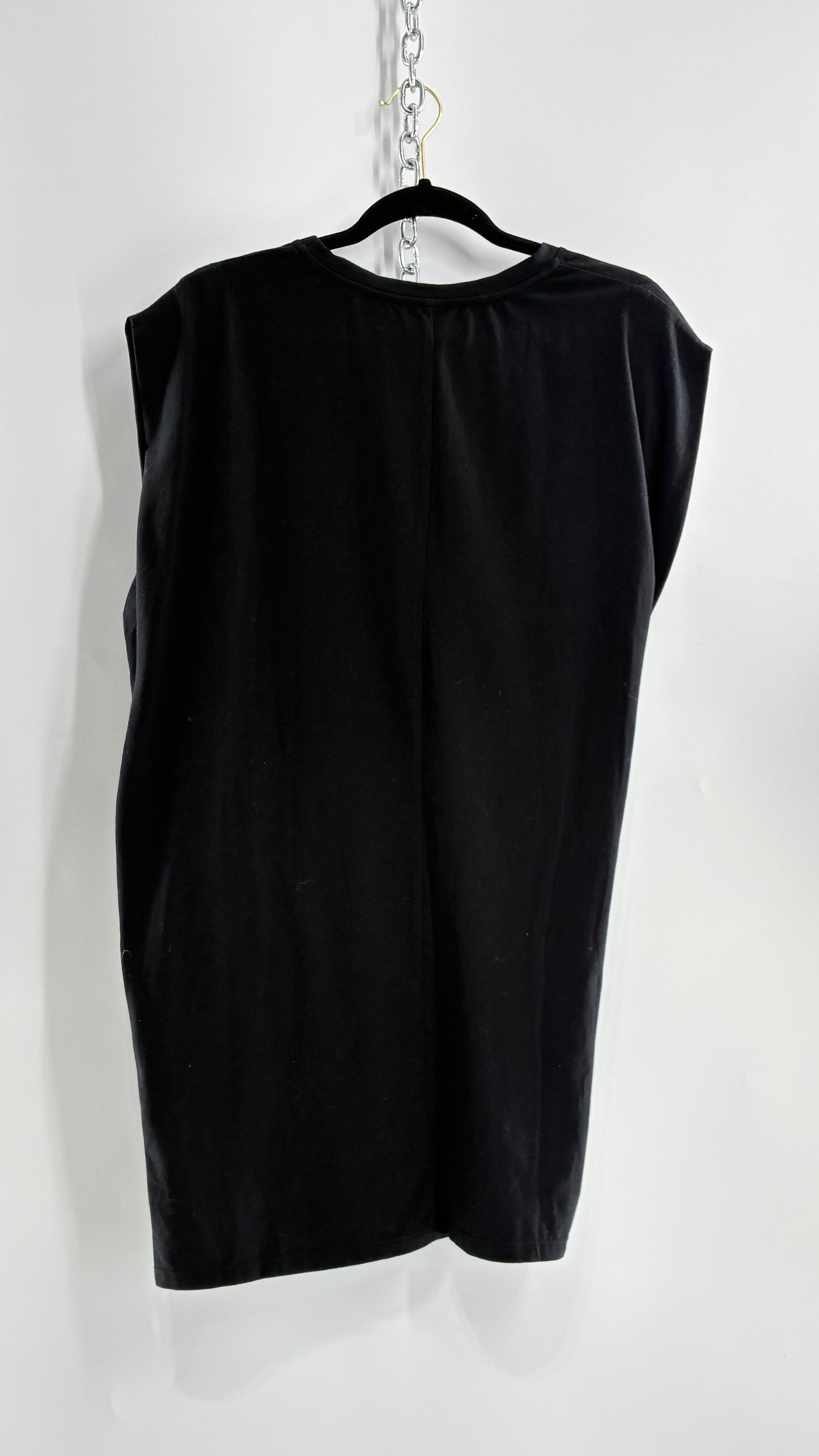 Free People Black Jersey Knit Side Tie T Shirt Dress (Small)