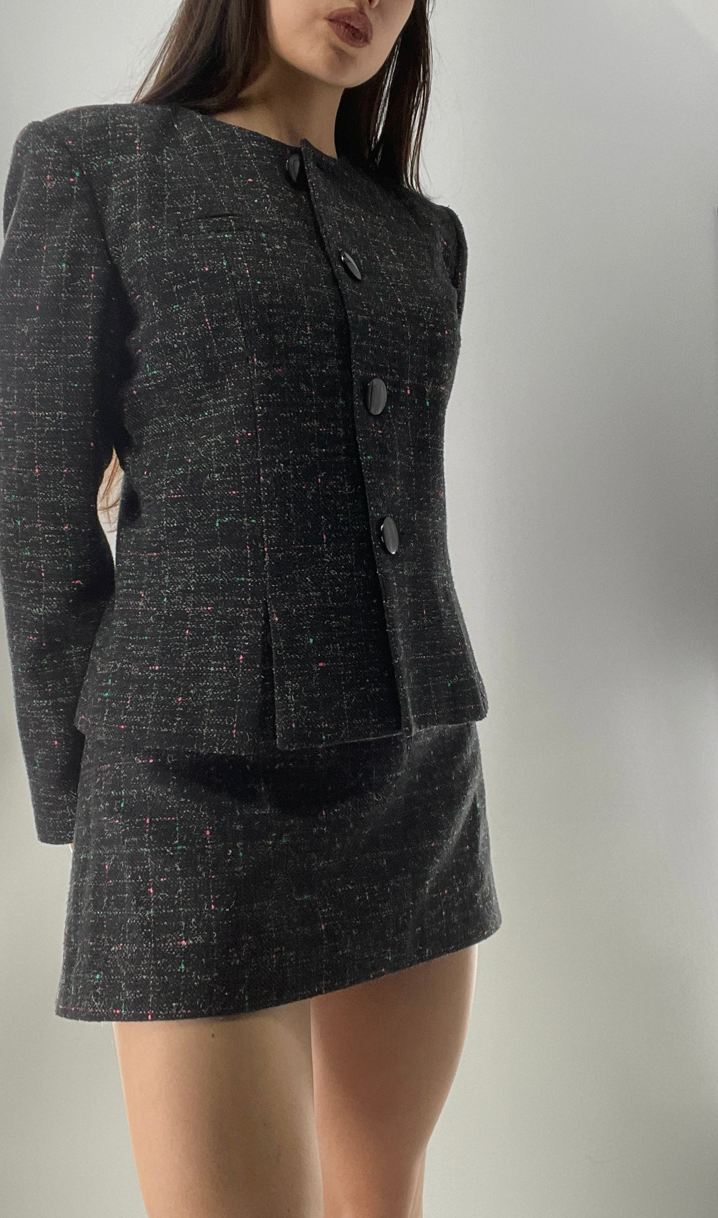 Vintage Custom Handmade 2Piece Suit Set with Blazer and Corseted Skirt