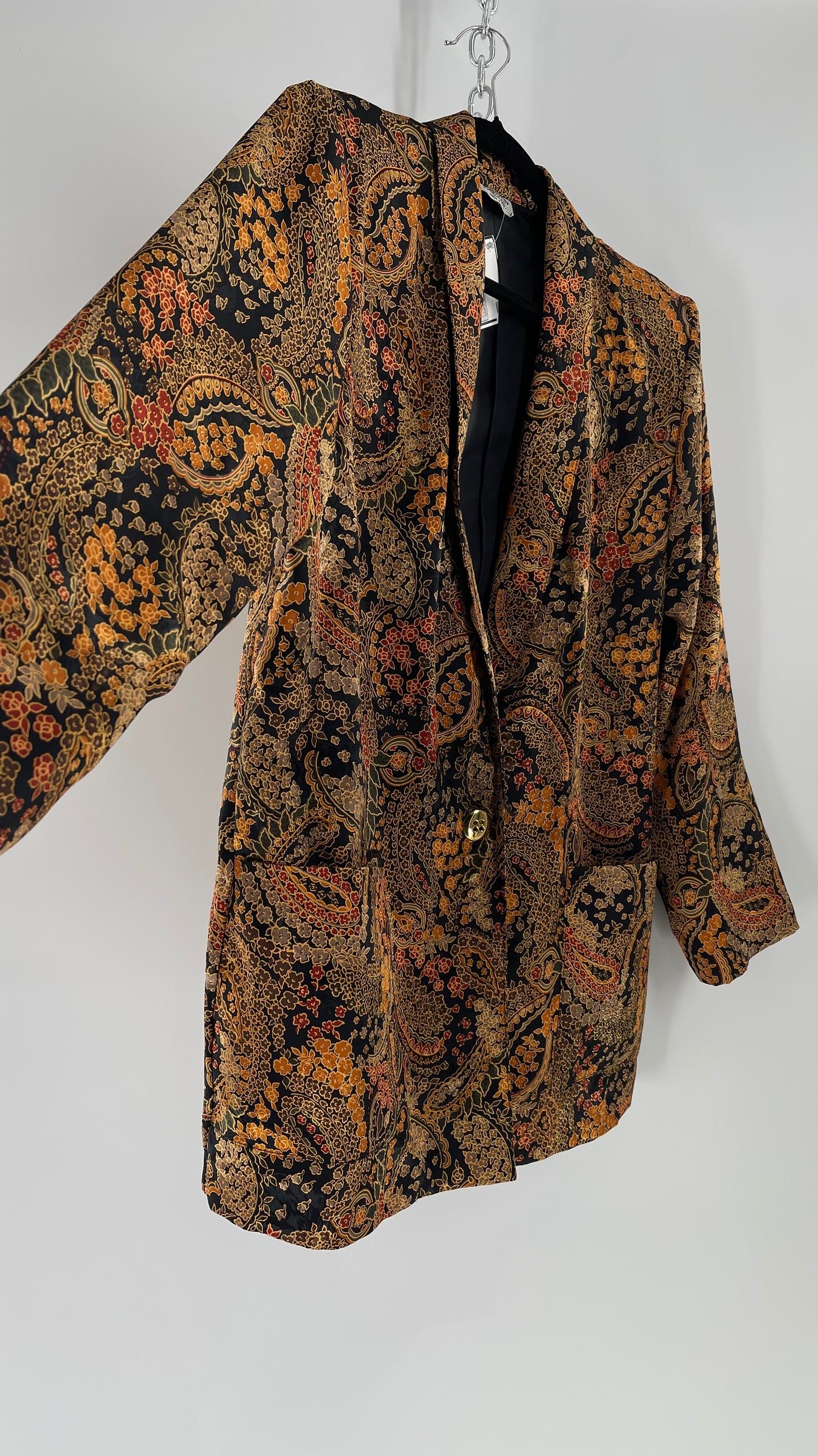 Vintage Kensington 100% Silk Blazer (Medium)