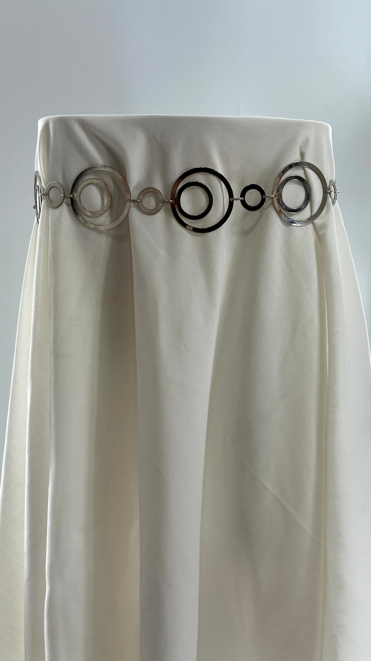 Vintage Disco Style Metal Circle Belt