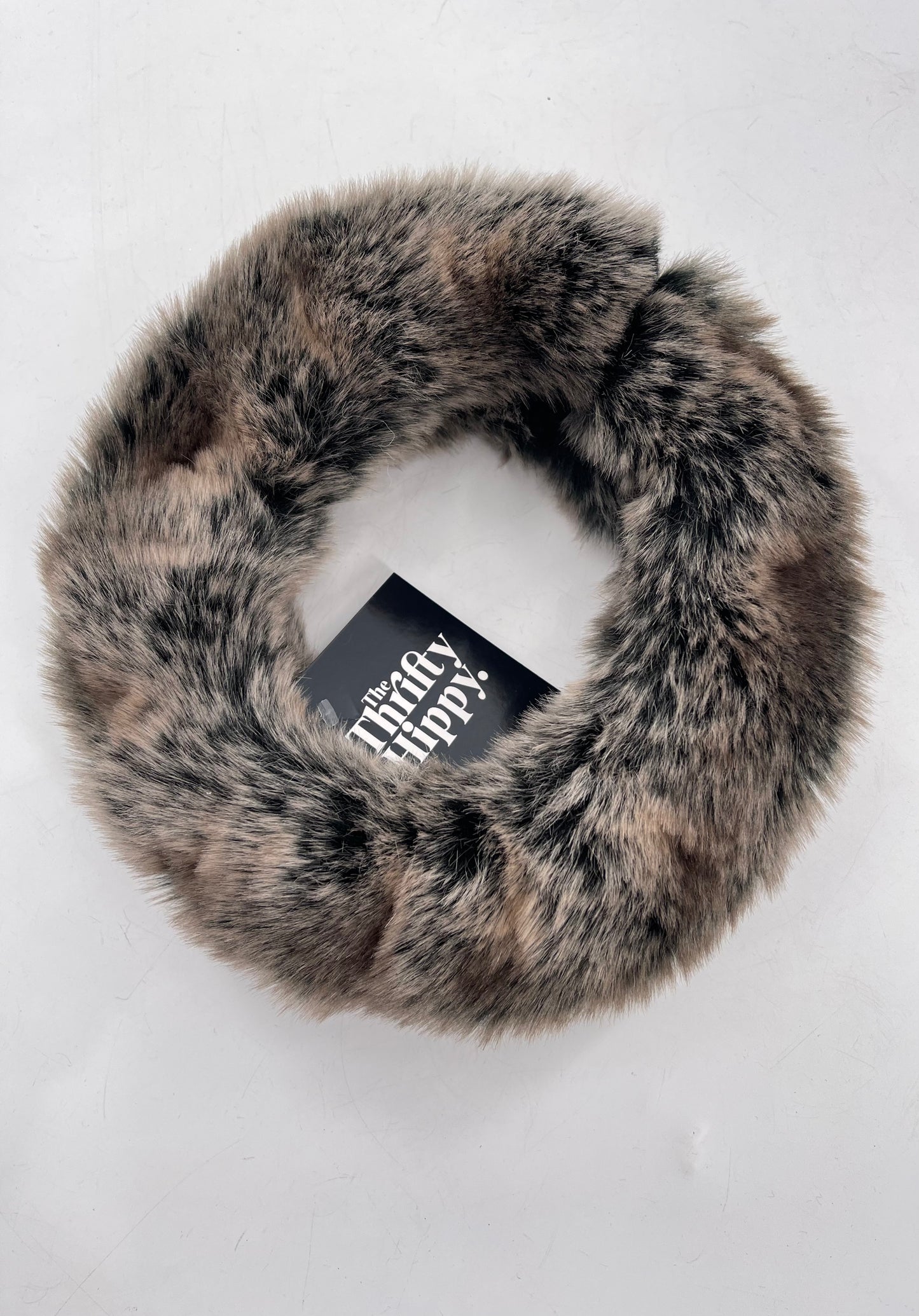 Mixed Tones Brown/Grey Fluffy Furry Headband